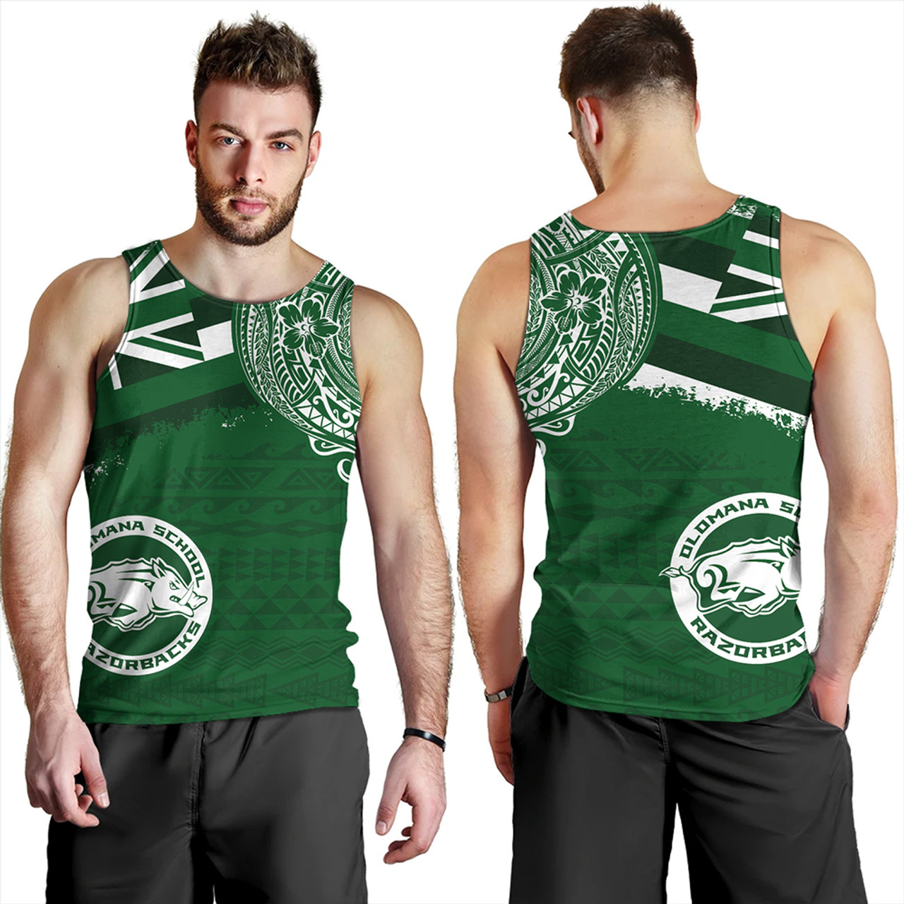 Hawaii Tank Top Olomana High & Intermediate School With Crest Style