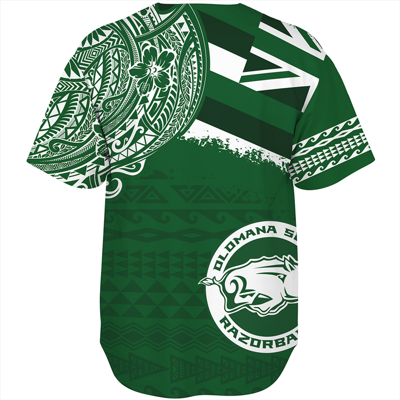 Hawaii Baseball Shirt Olomana High & Intermediate School With Crest Style