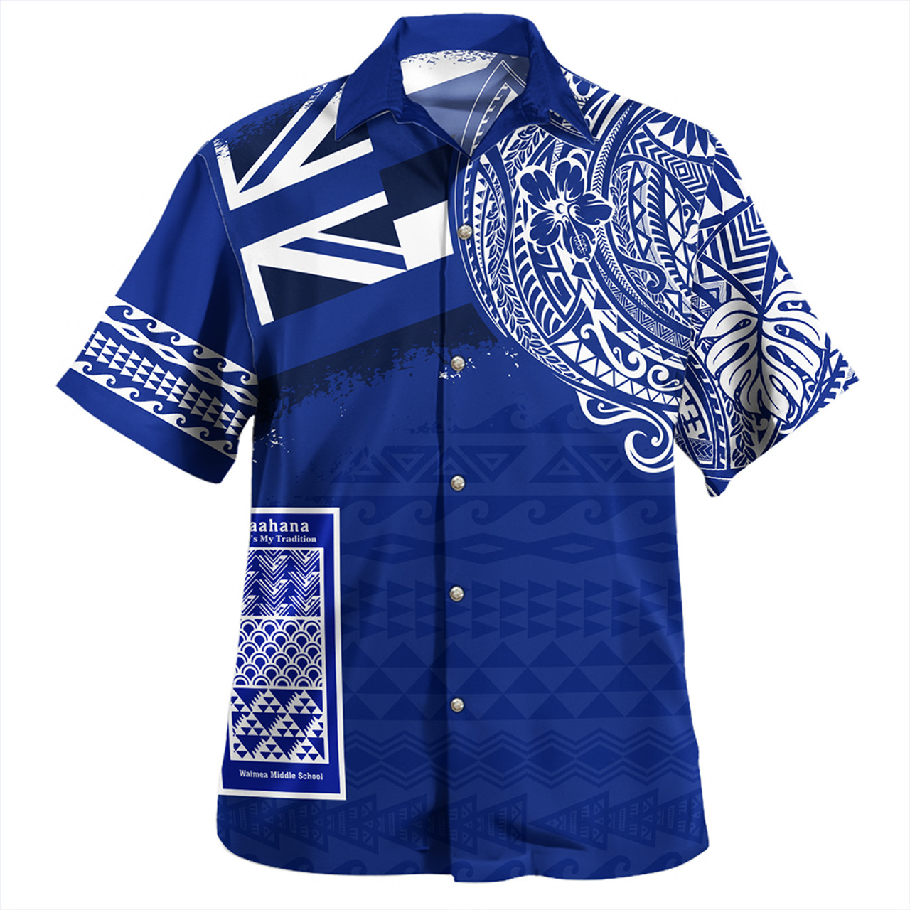 Hawaii Hawaiian Shirt Waimea Middle Public Conversion Charter School With Crest Style