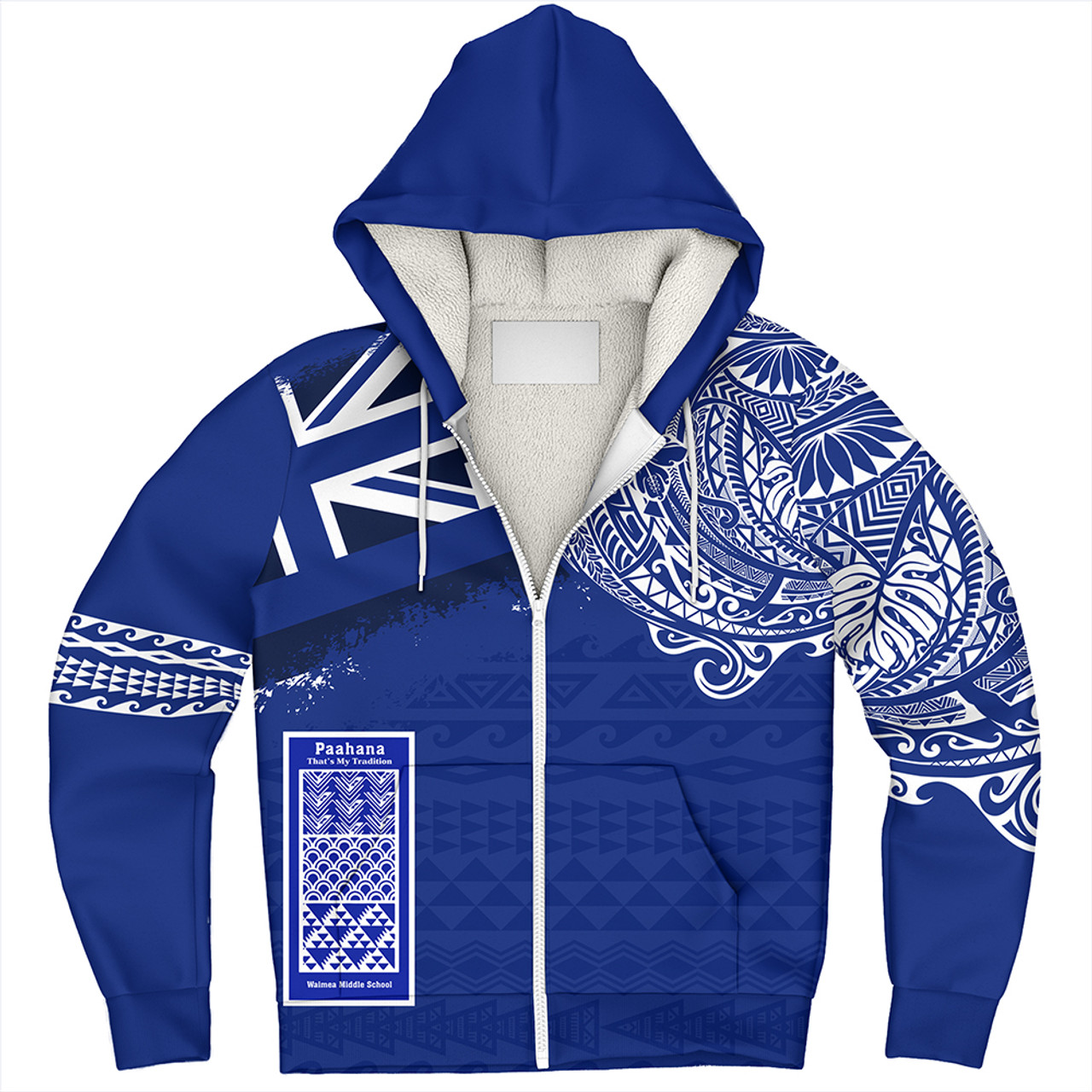 Hawaii Sherpa Hoodie Waimea Middle Public Conversion Charter School With Crest Style