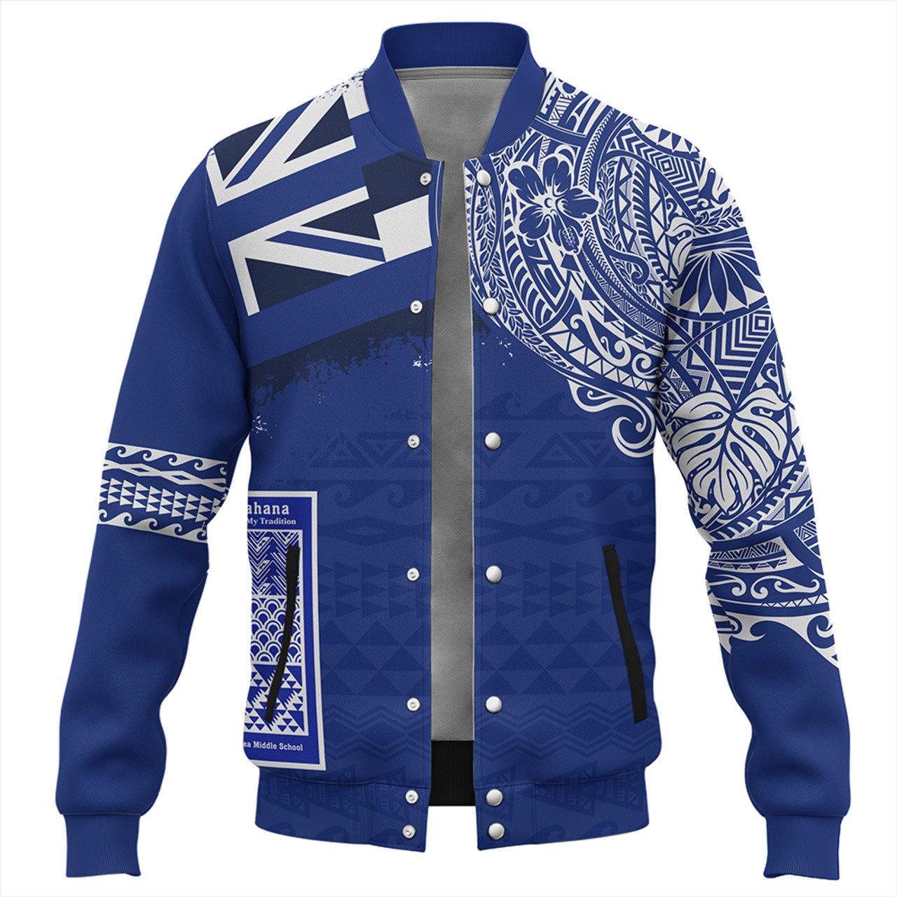 Hawaii Baseball Jacket Waimea Middle Public Conversion Charter School With Crest Style