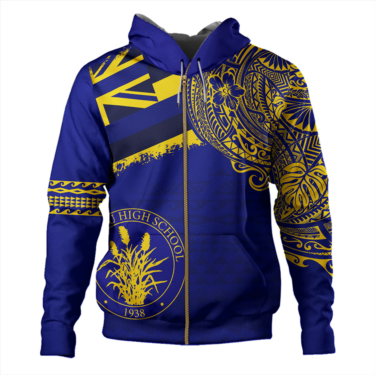 Hawaii Hoodie Waipahu High School With Crest Style