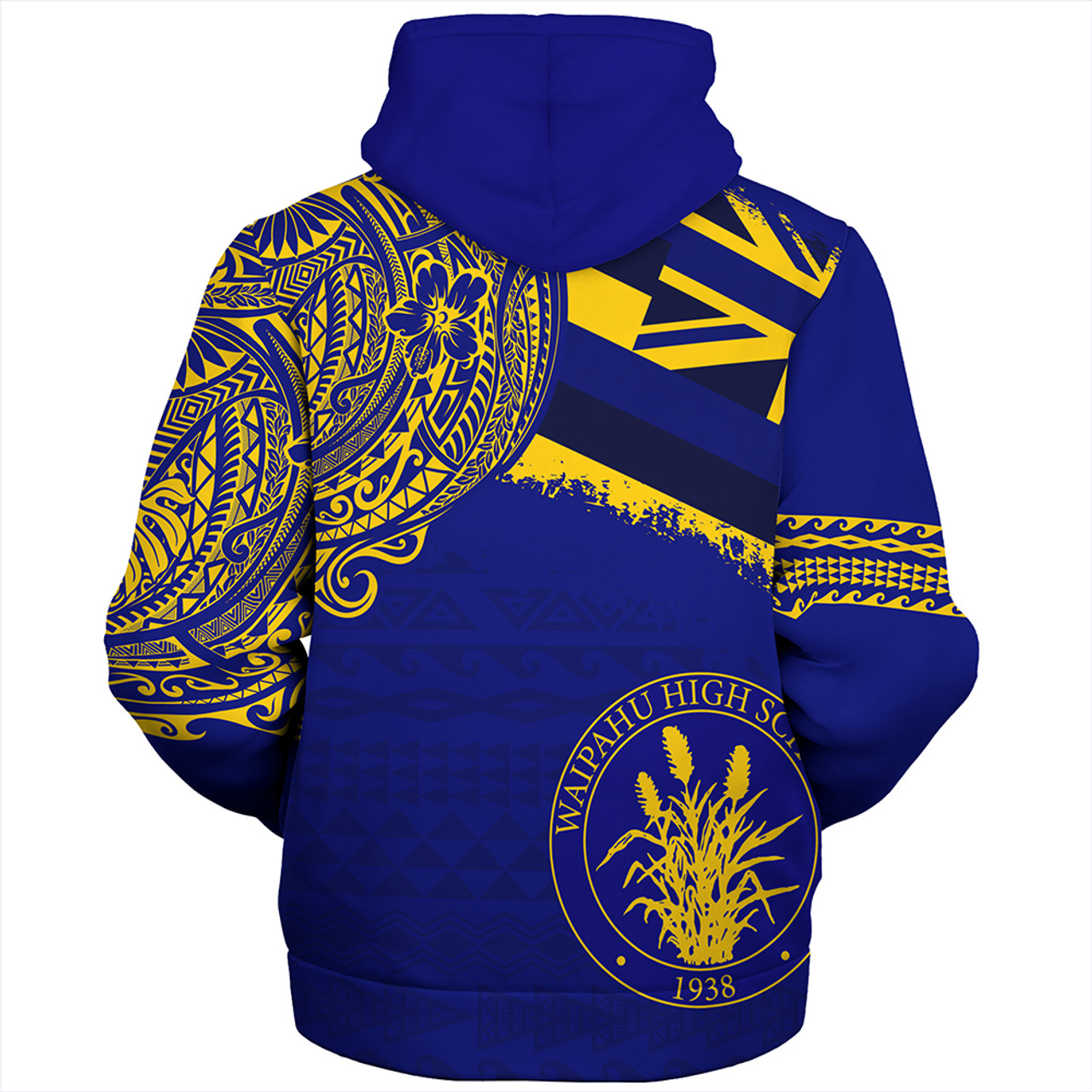 Hawaii Sherpa Hoodie Waipahu High School With Crest Style