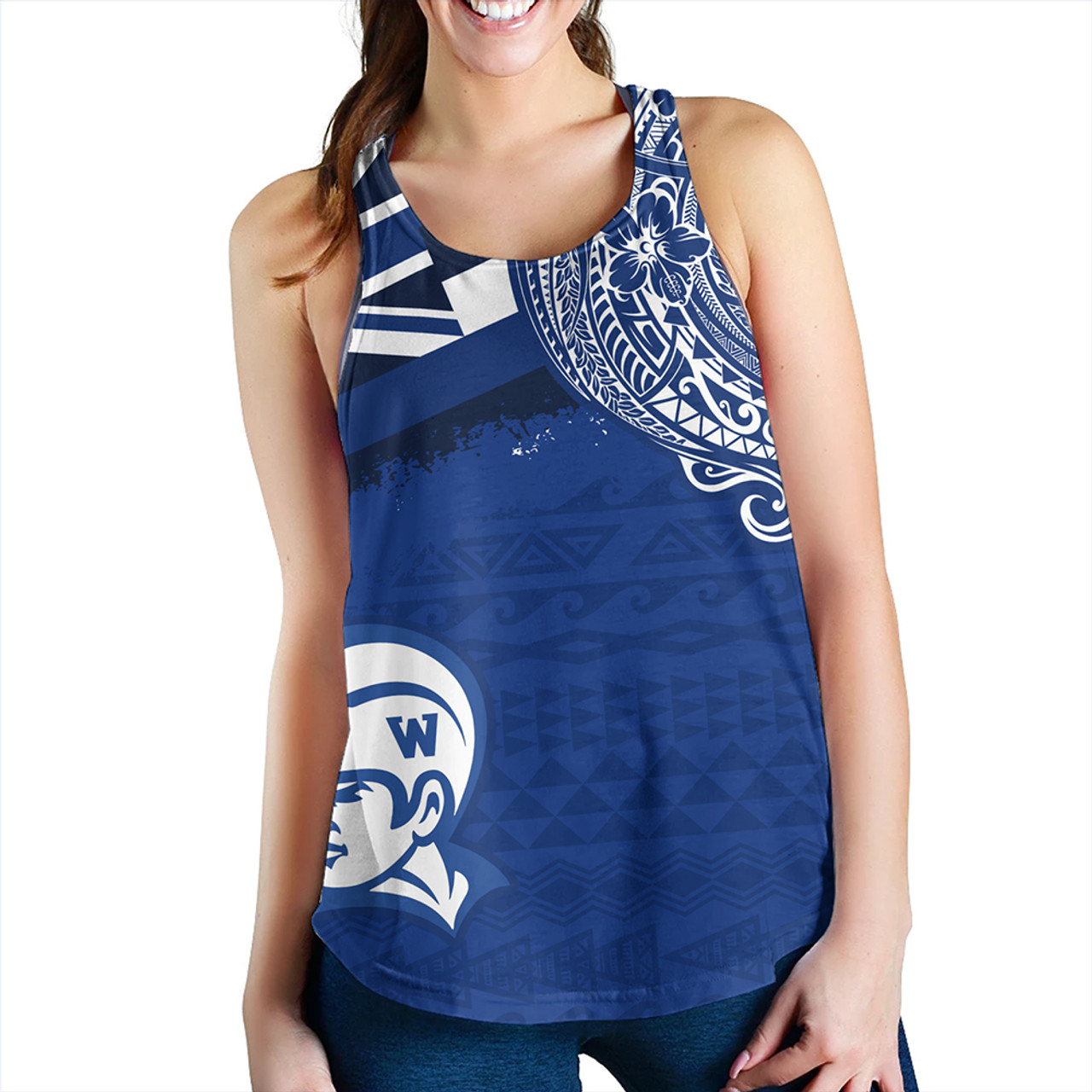 Hawaii Women Tank Waimea High School With Crest Style