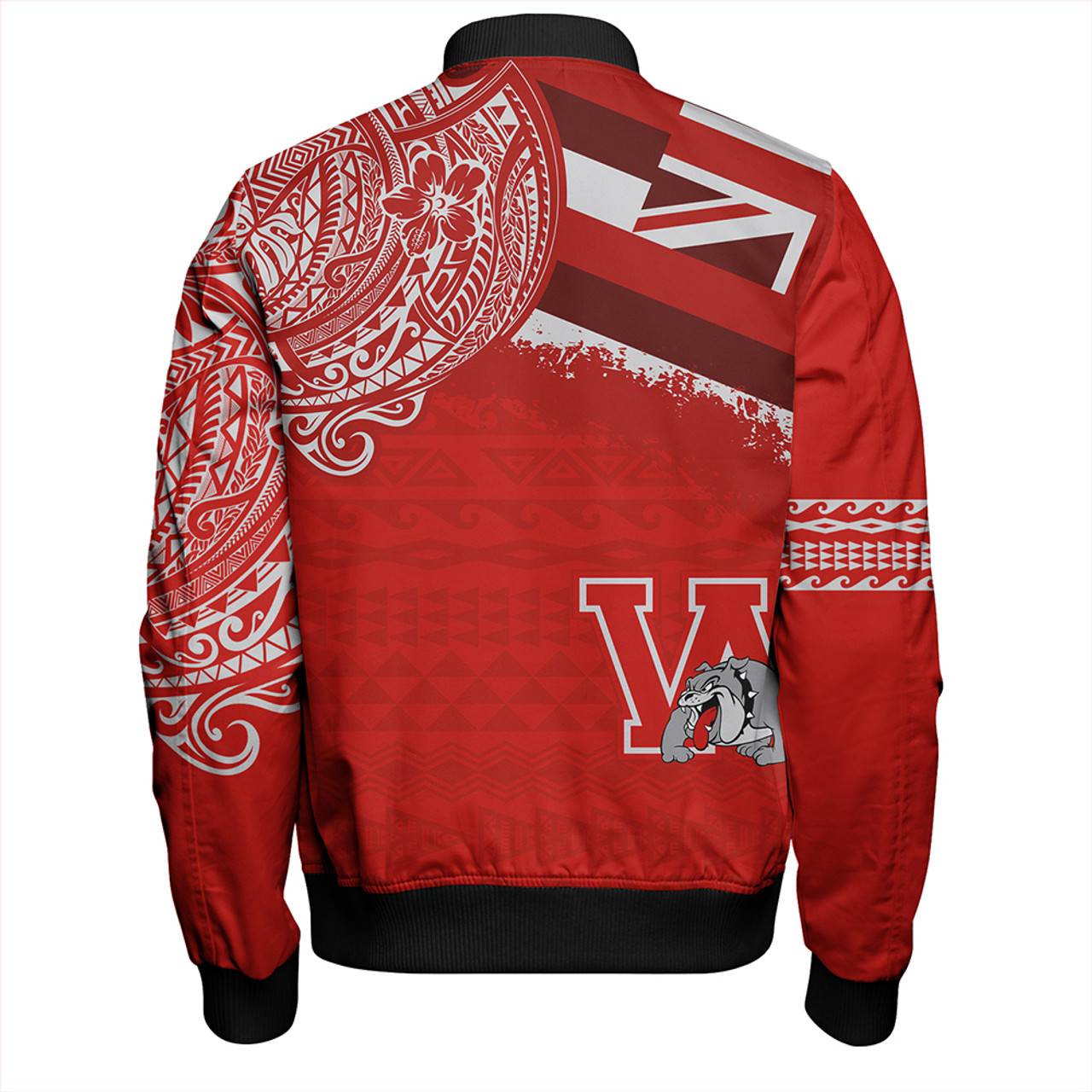 Hawaii Bomber Jacket Waialua High and Intermediate School With Crest Style