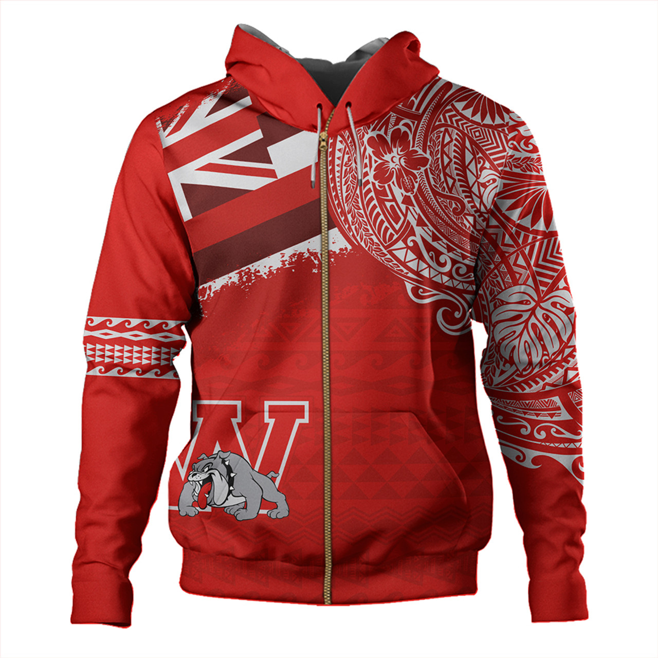 Hawaii Hoodie Waialua High and Intermediate School With Crest Style