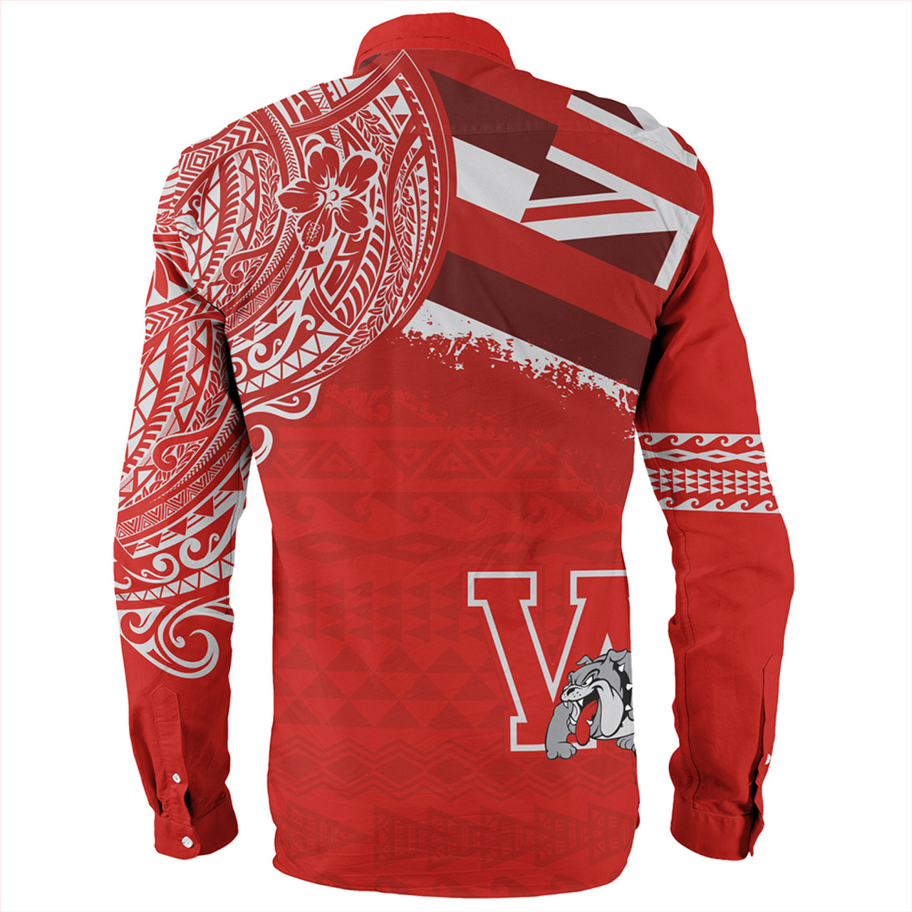 Hawaii Long Sleeve Shirt Waialua High and Intermediate School With Crest Style