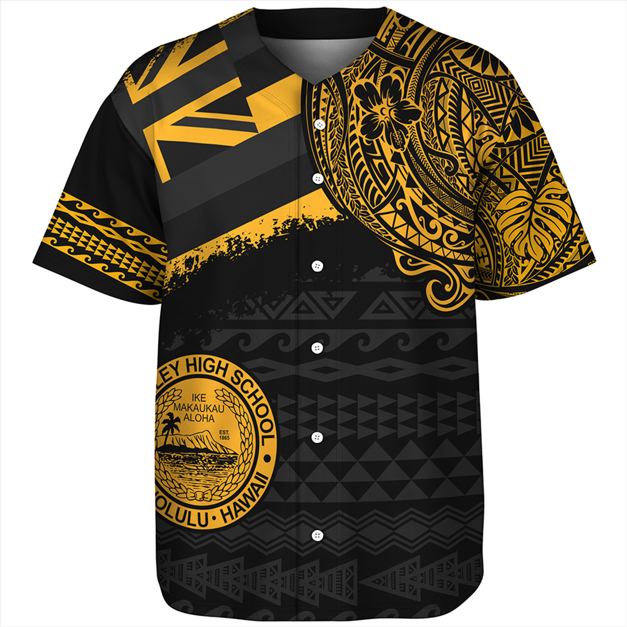 Hawaii Baseball Shirt President William McKinley High School With Crest Style