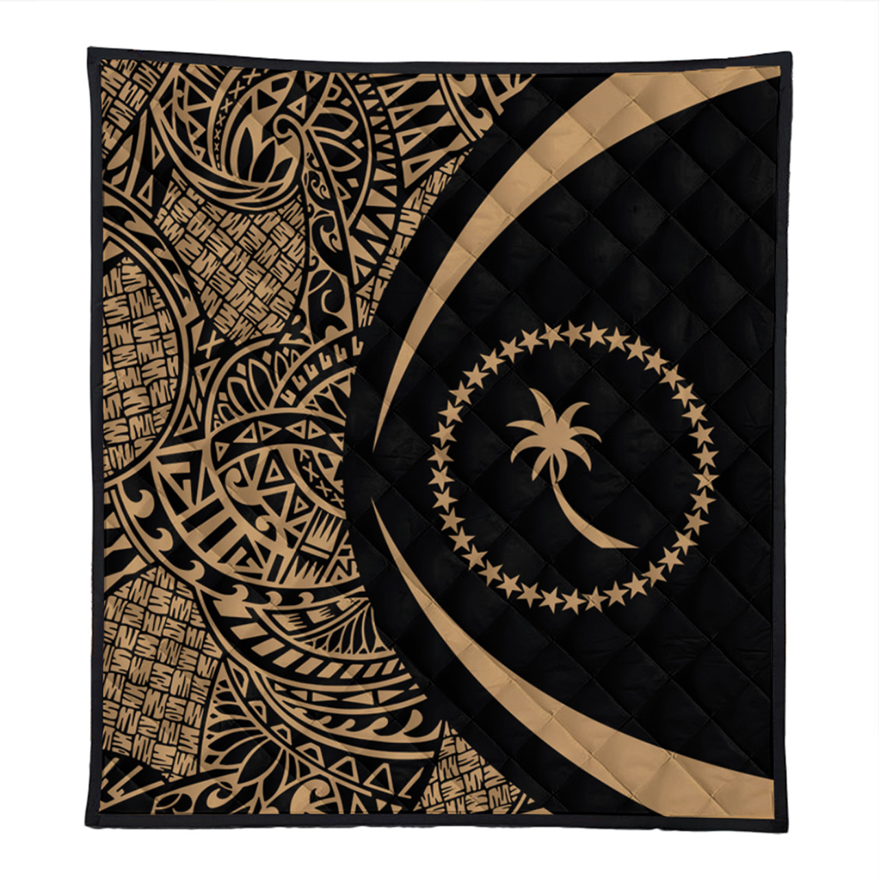 Chuuk Premium Quilt Lauhala Gold Circle Style