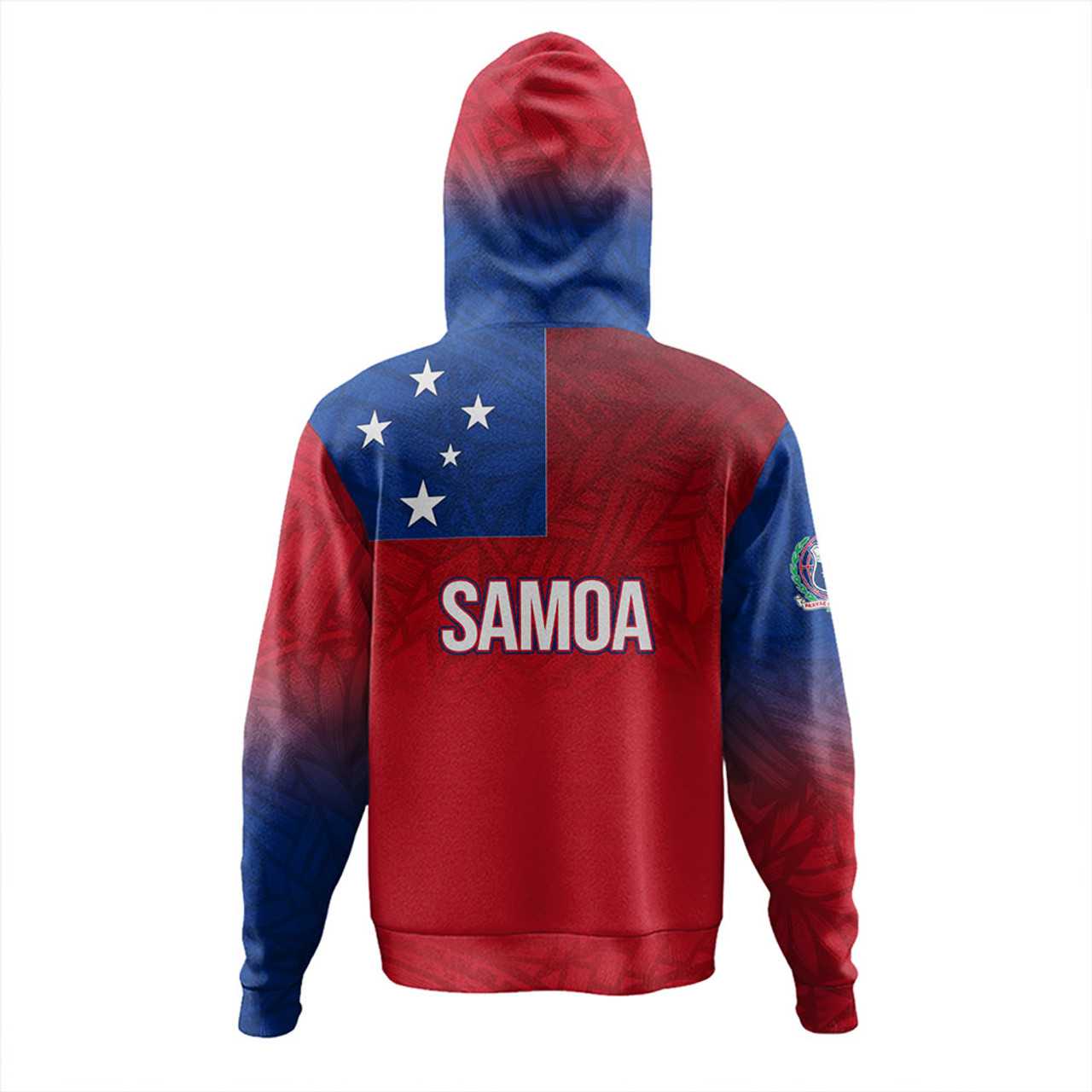 Samoa Hoodie Samoa Flag Color With Traditional Patterns