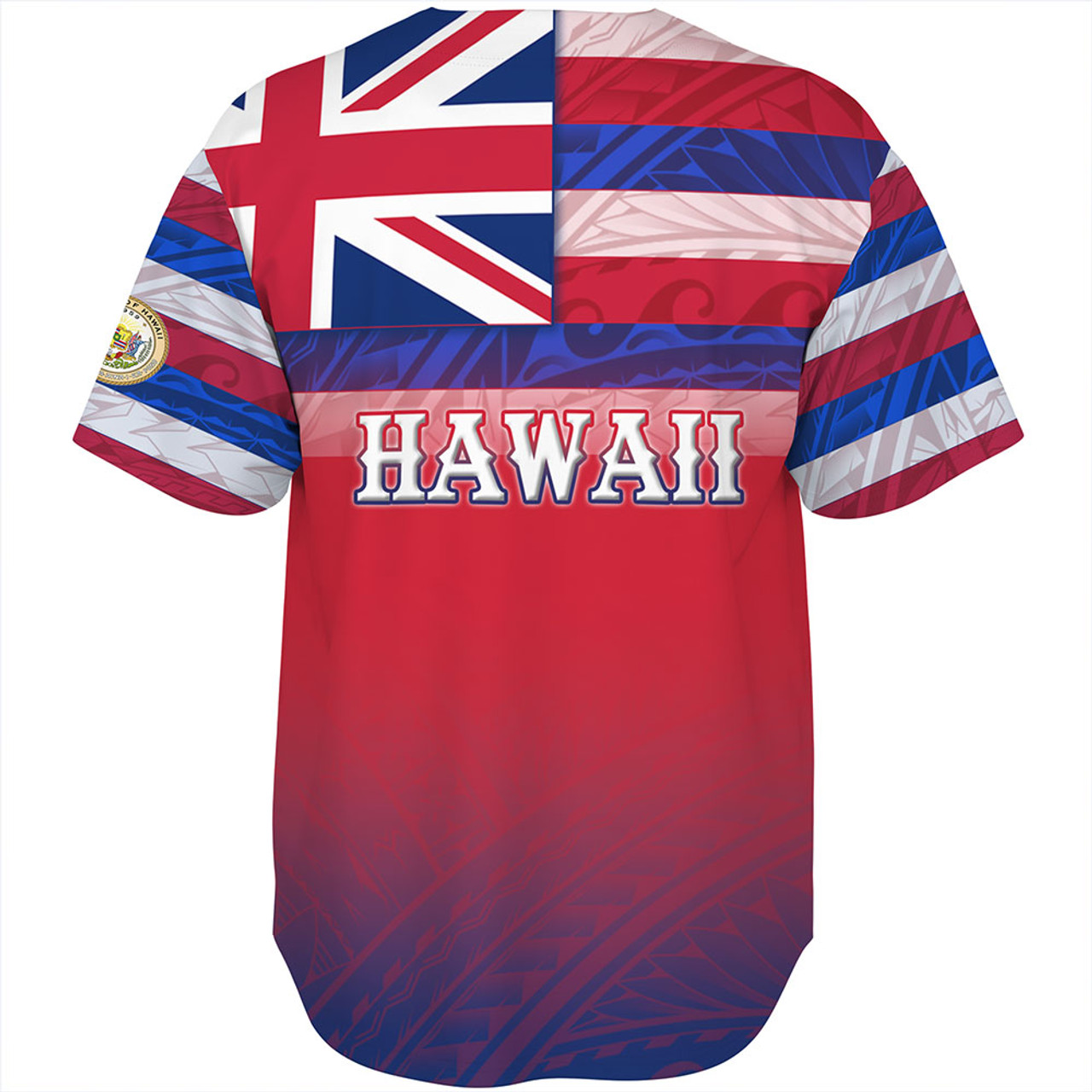 Hawaii Baseball Shirt - Hawaii Flag Color With Traditional Patterns