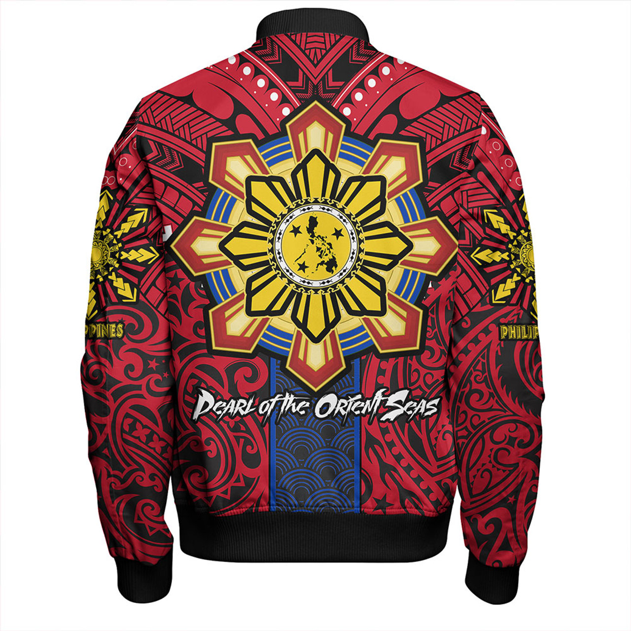 Philippines Bomber Jacket The Story of Lapu-Lapu Pearl of the Orient Seas Tribal Pride