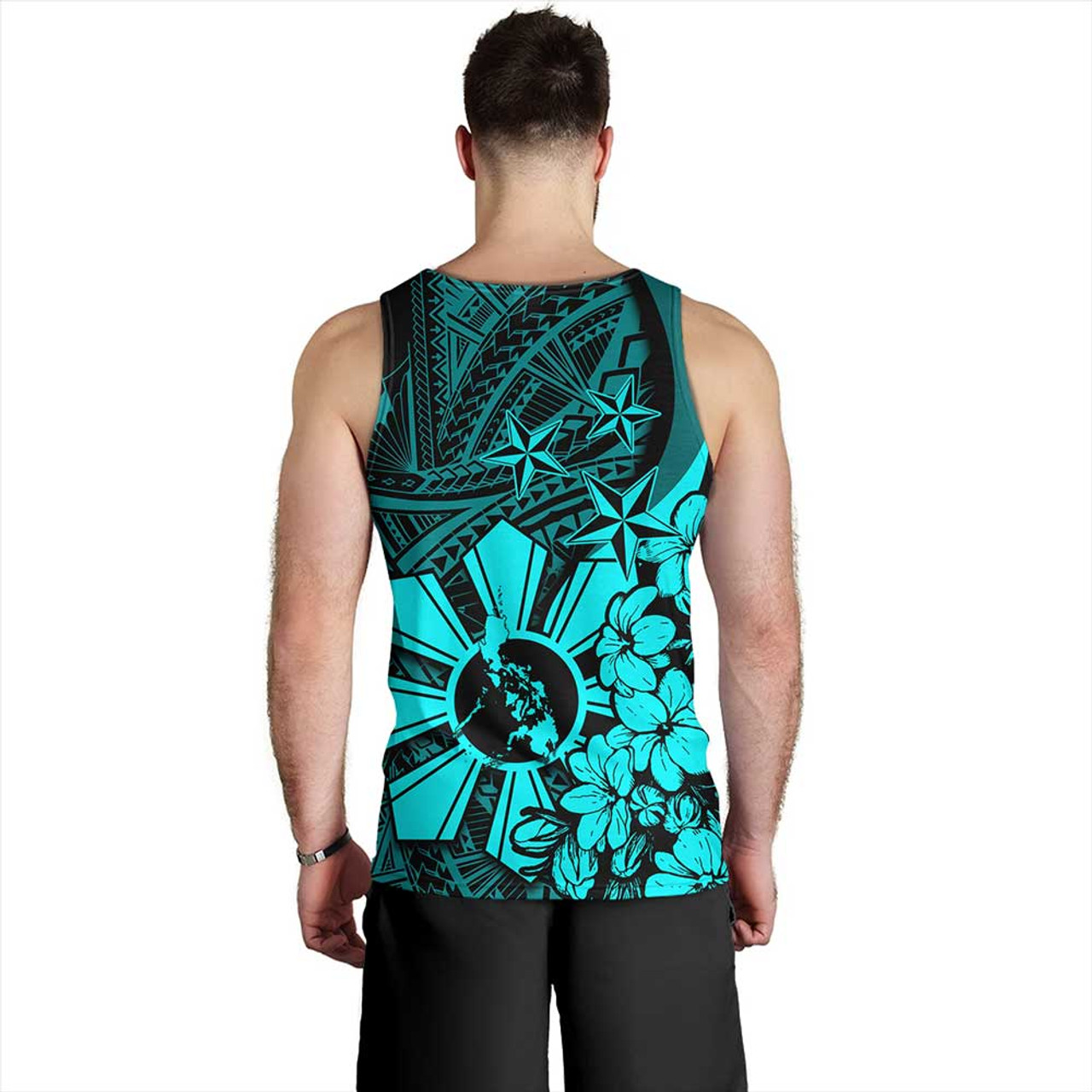 Philippines Tank Top Polynesian Pattern Filipino Sampaguita