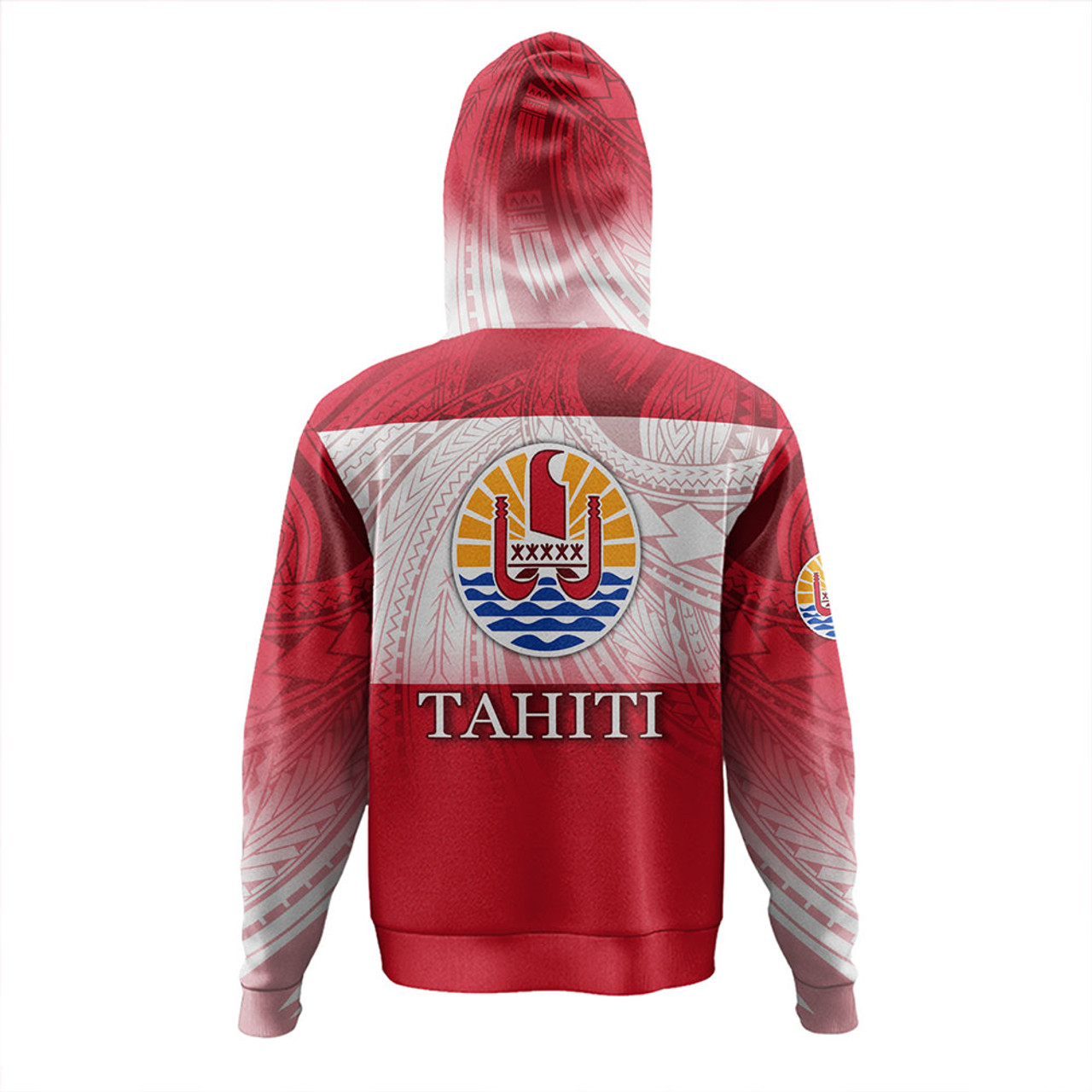 Tahiti Hoodie - Flag Color With Traditional Patterns
