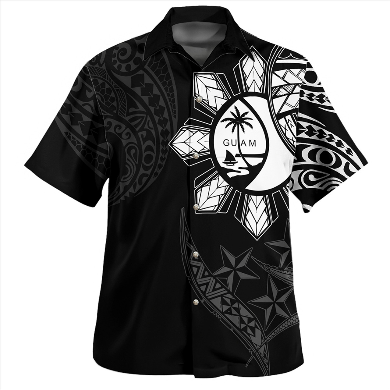 Philippines Hawaiian Shirt With Guam Seal Tribal Sun In My Heart