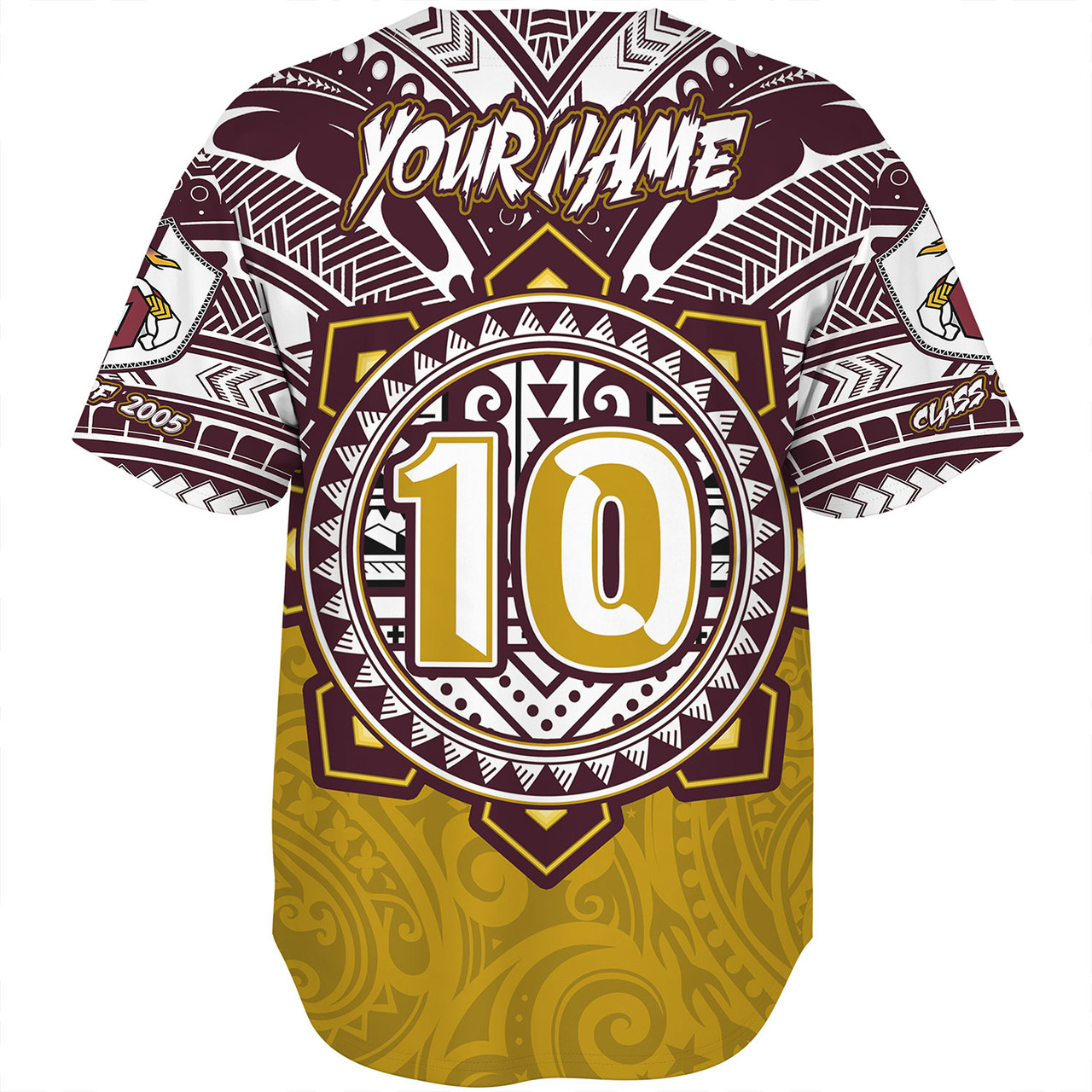 Hawaii Baseball Shirt Custom James B. Castle High School Super Castle Knights Tribal Style