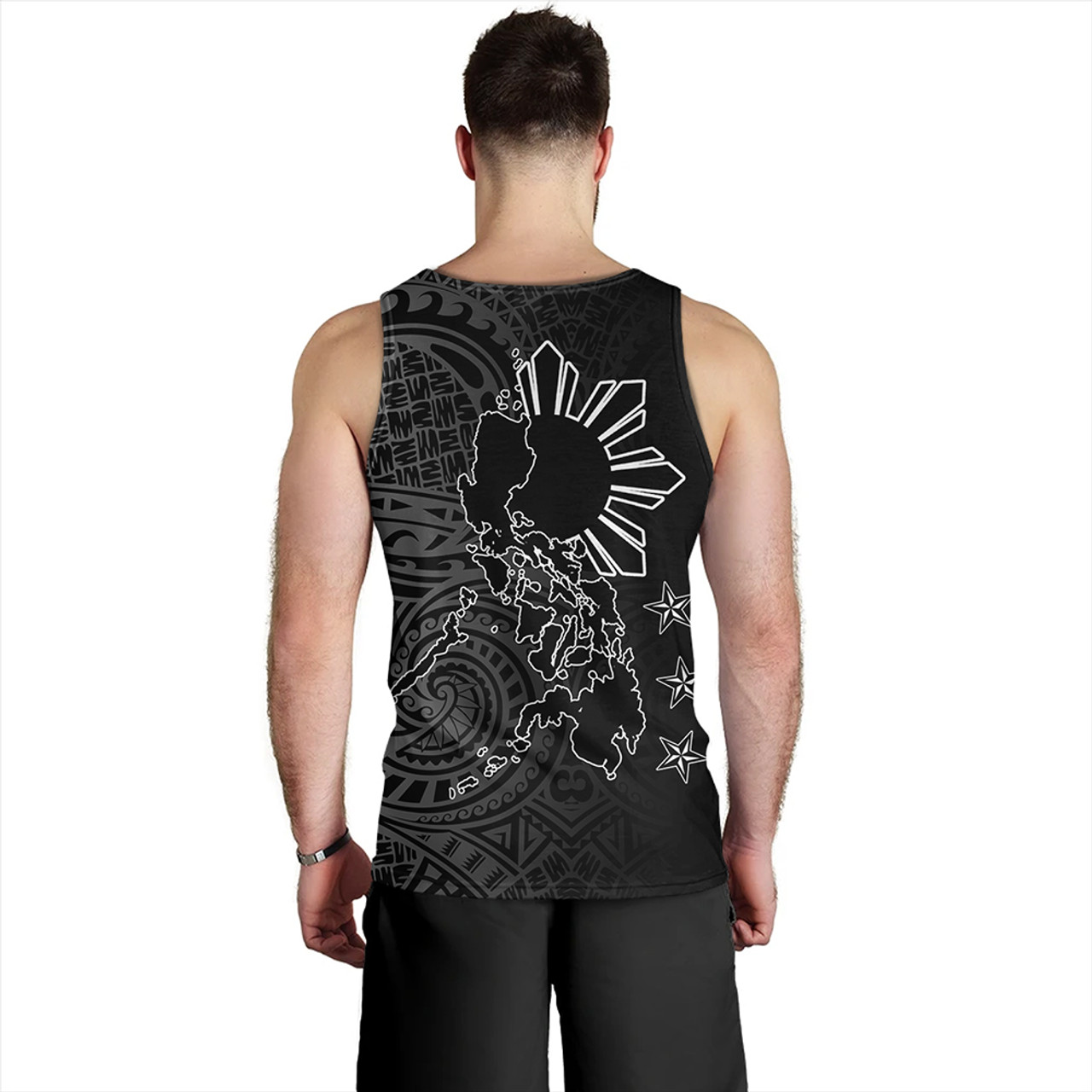 Philippines Tank Top Lauhala Half Concept Black