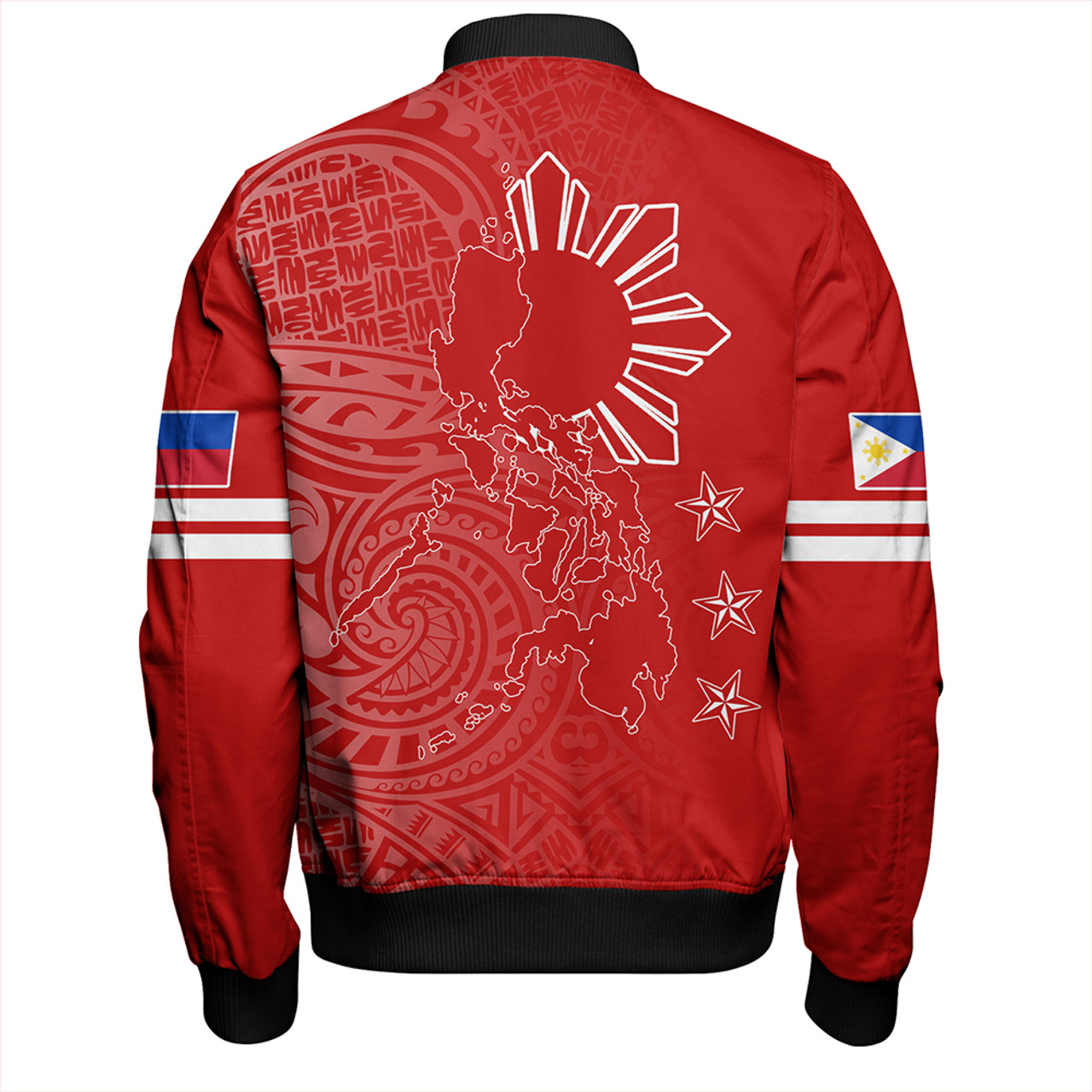 Philippines Bomber Jacket Lauhala Half Concept Red