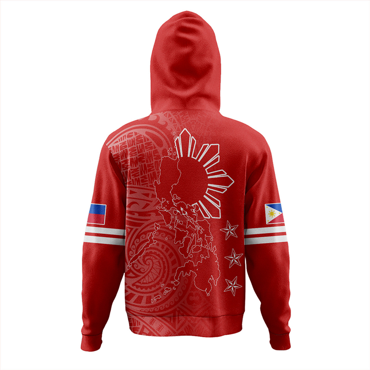 Philippines Hoodie Lauhala Half Concept Red