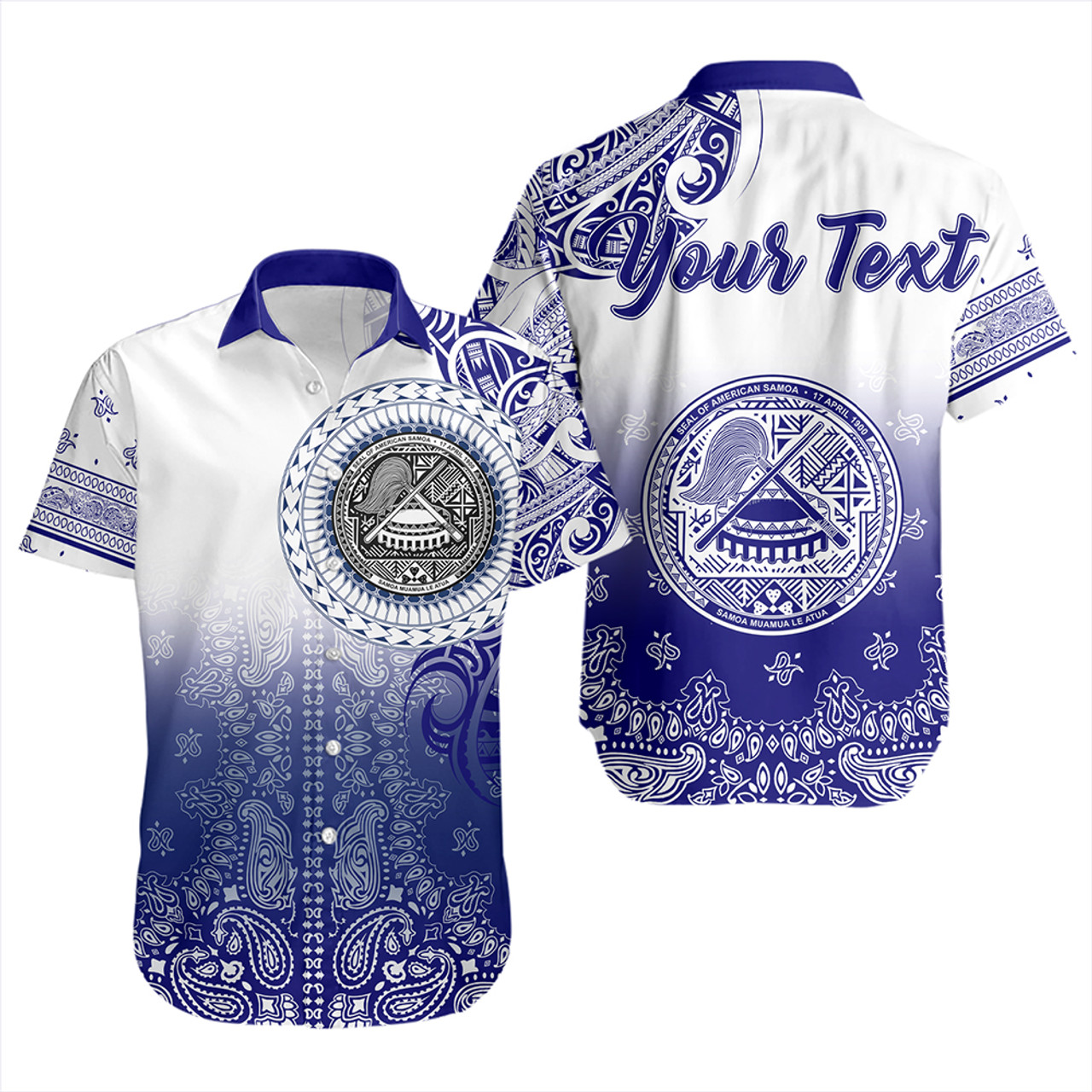 Samoa Short Sleeve Shirt Custom American Samoa Pattern With Paisley Style