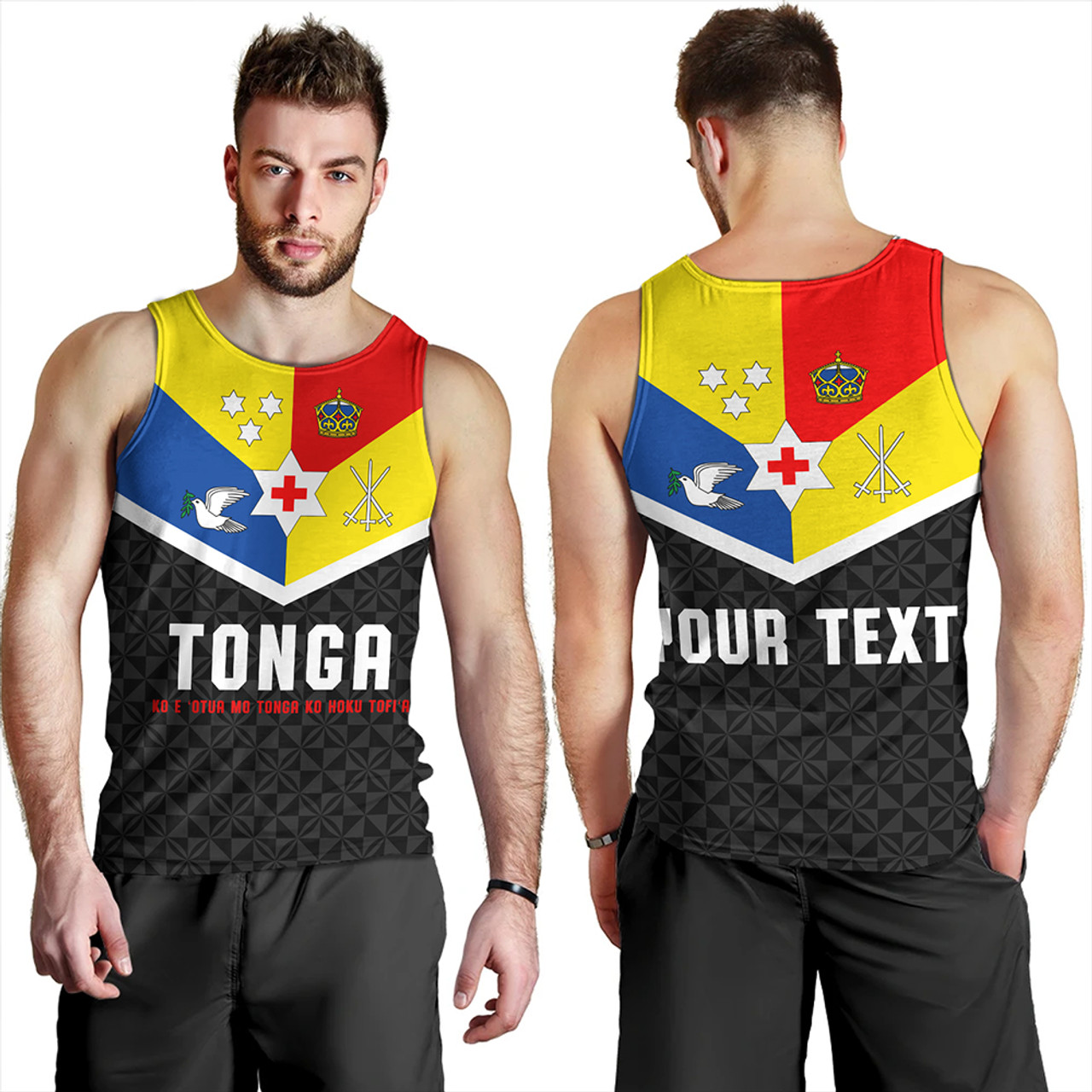 Tonga Tank Top Custom Coat Of Arm Sport Style