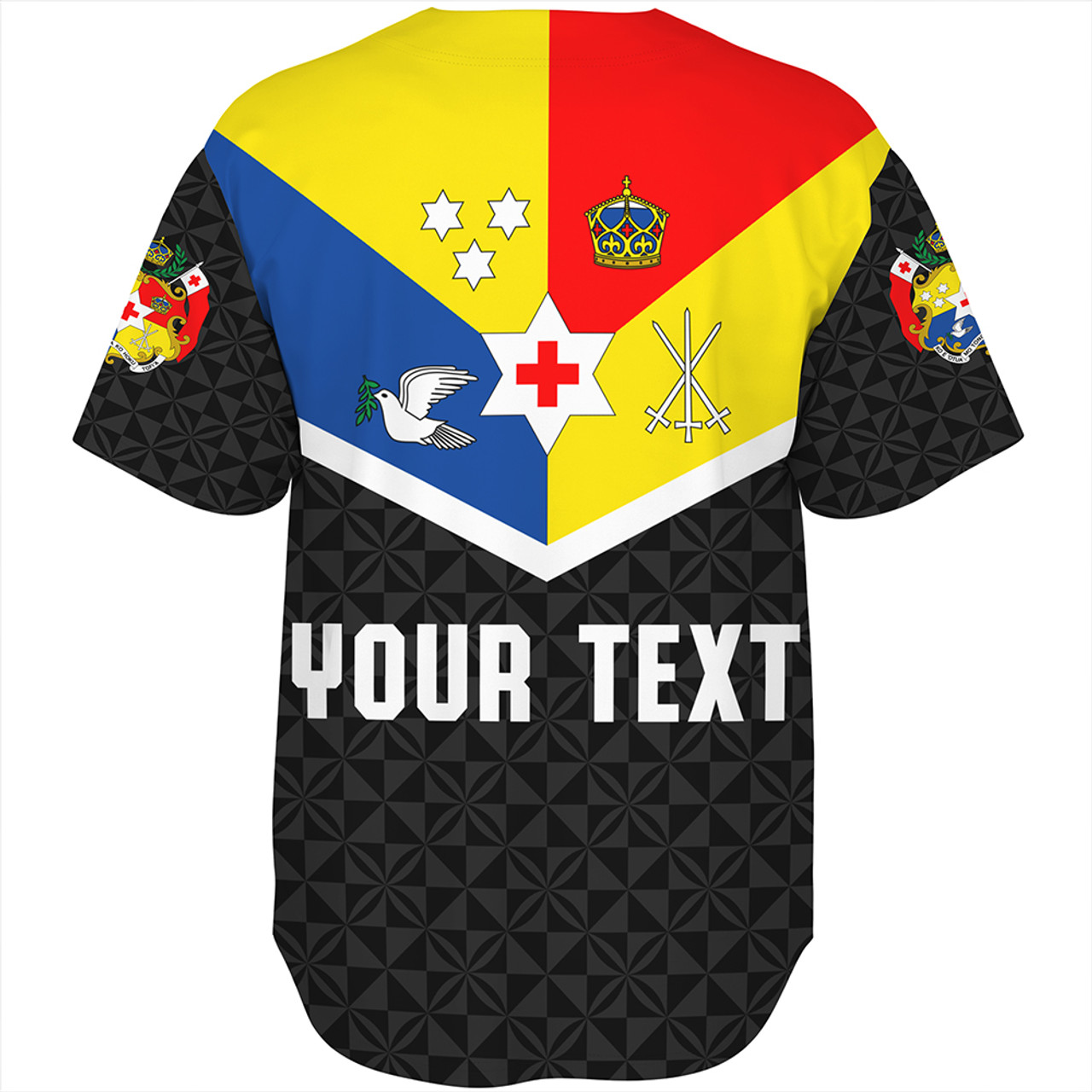 Tonga Baseball Shirt Custom Coat Of Arm Sport Style