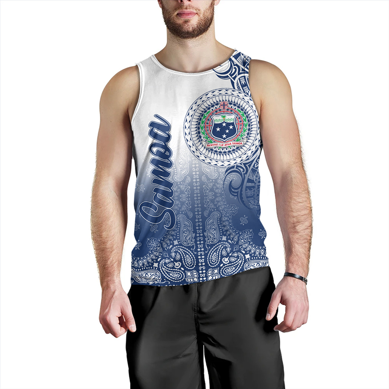 Samoa Tank Top Custom Pattern With Paisley Style