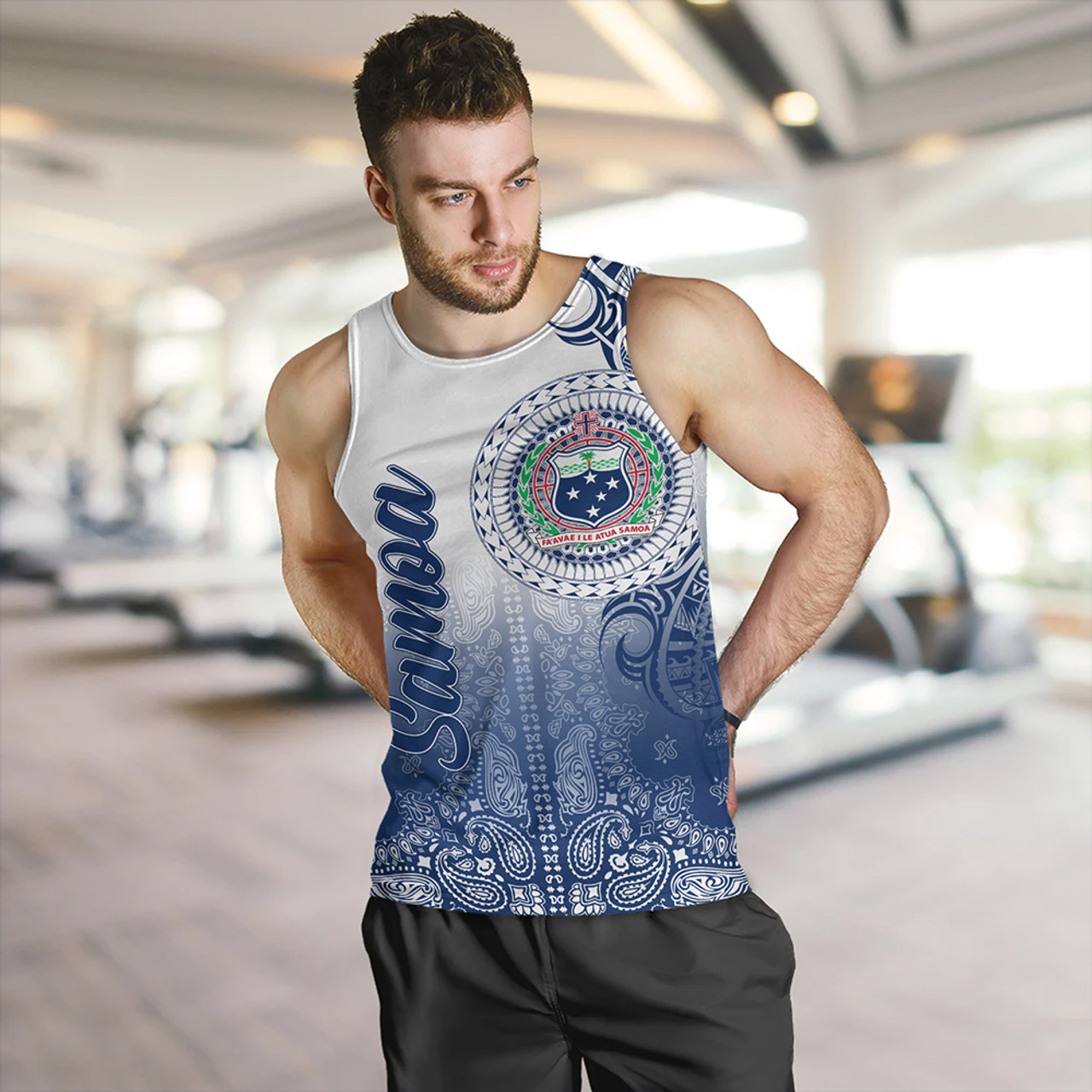 Samoa Tank Top Custom Pattern With Paisley Style