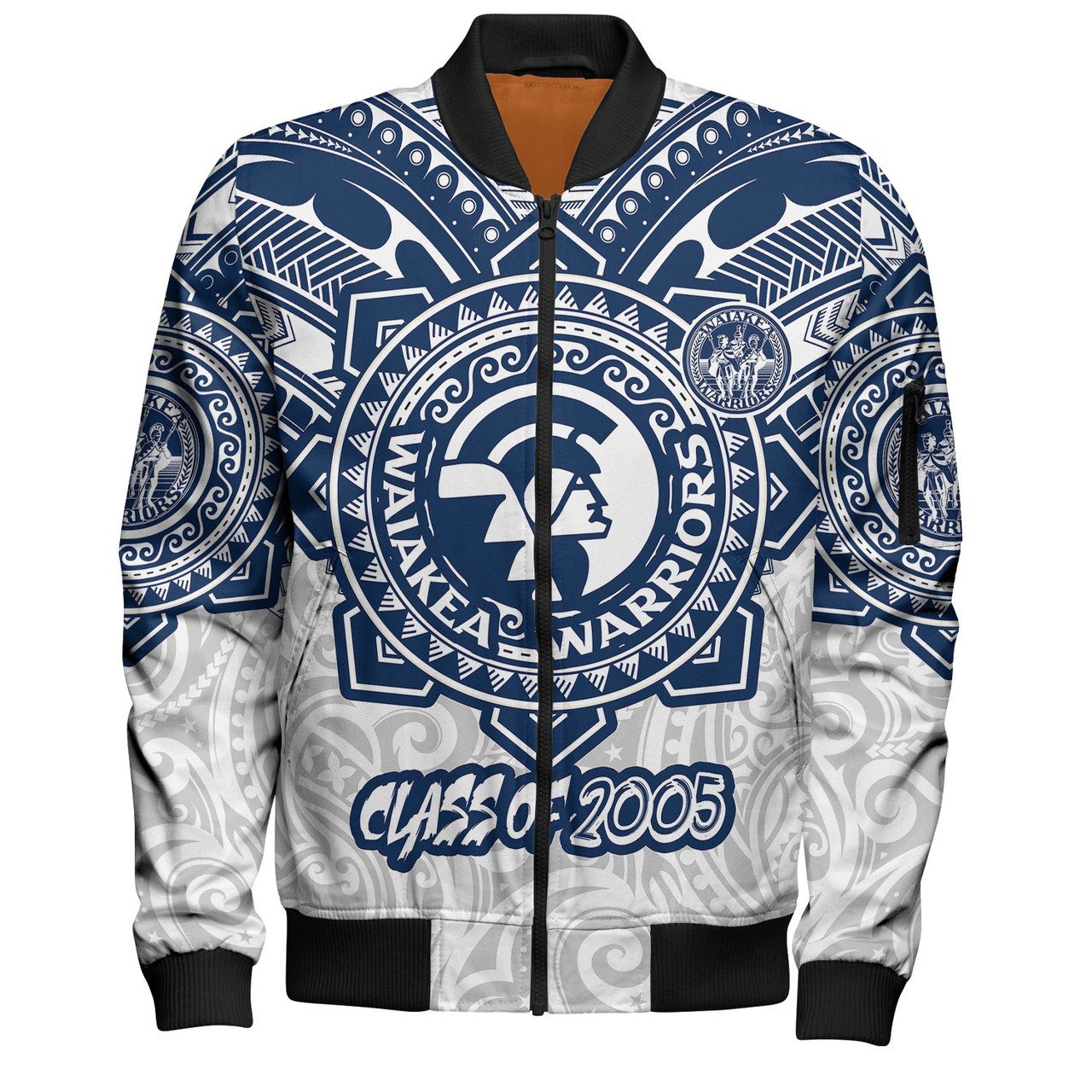 Hawaii Bomber Jacket Custom Waiakea High School Super Waiakea Warriors Tribal Style