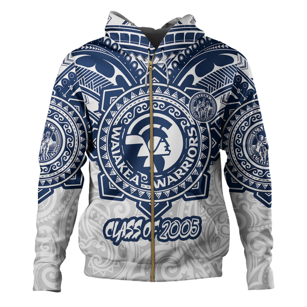 Hawaii Hoodie Custom Waiakea High School Super Waiakea Warriors Tribal Style