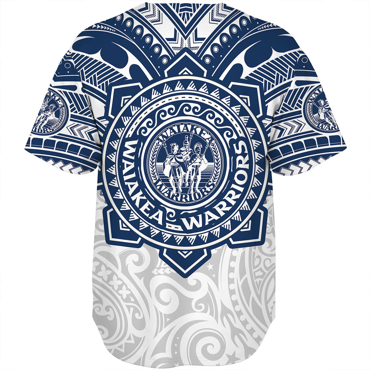 Hawaii Baseball Shirt Custom Waiakea High School Super Waiakea Warriors Tribal Style