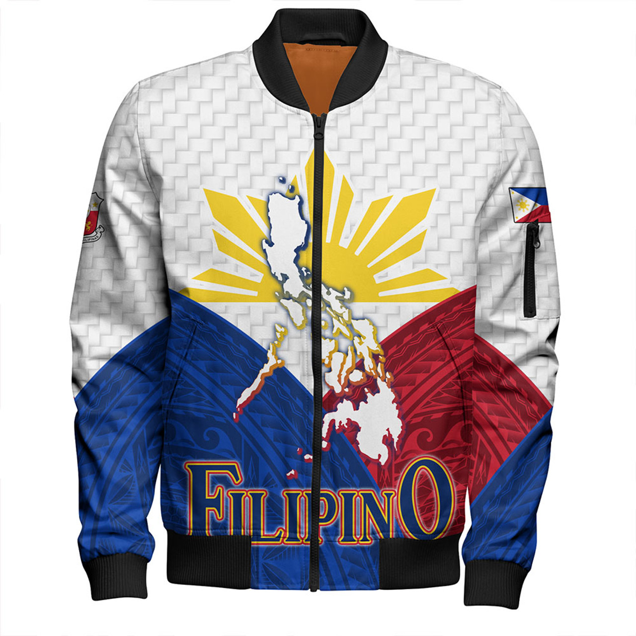 Philippines Bomber Jacket - Philippines National Bird With Sun And Stars Style