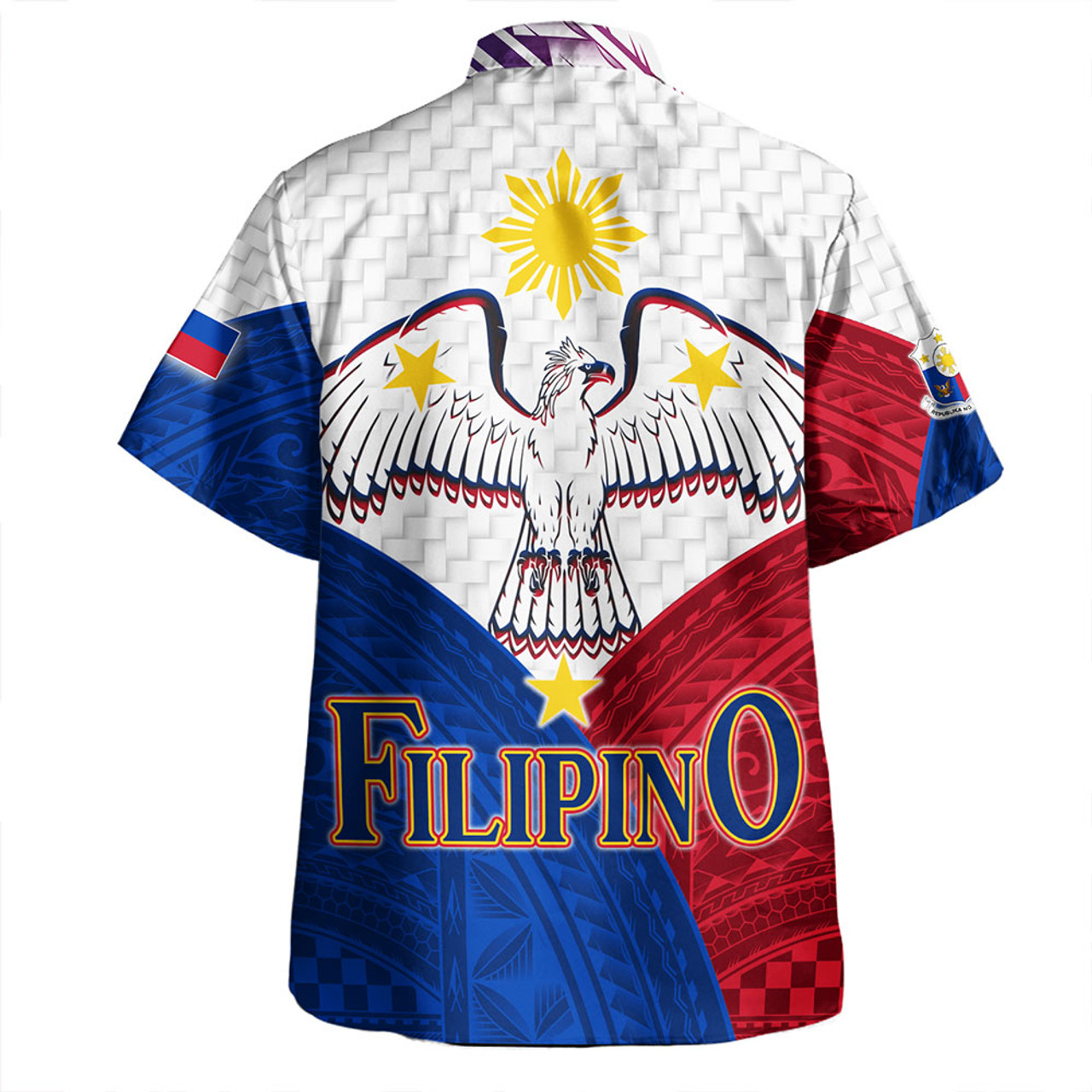 Philippines Hawaiian Shirt - Philippines National Bird With Sun And Stars Style