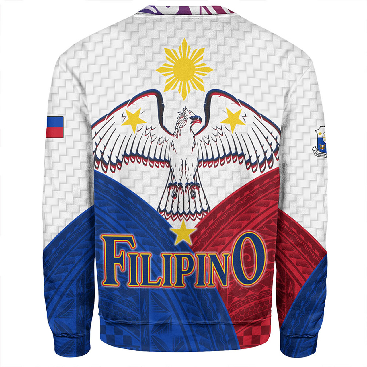 Philippines Sweatshirt - Philippines National Bird With Sun And Stars Style