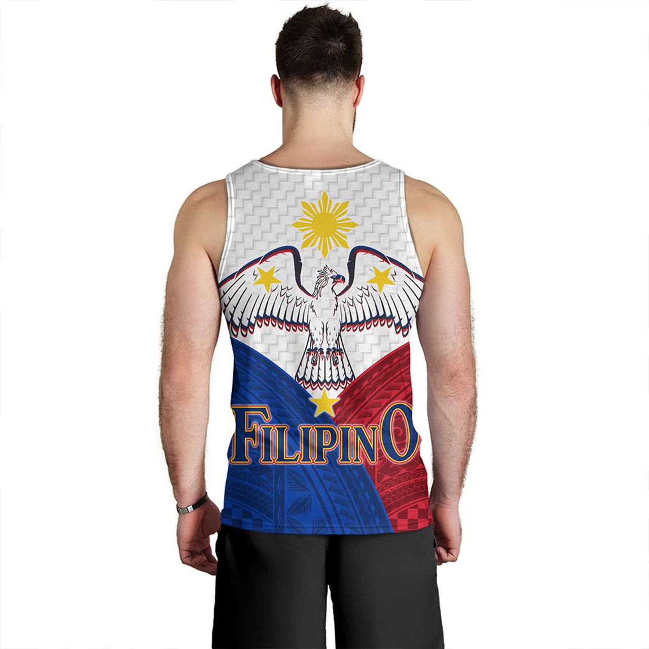 Philippines Tank Top - Philippines National Bird With Sun And Stars Style