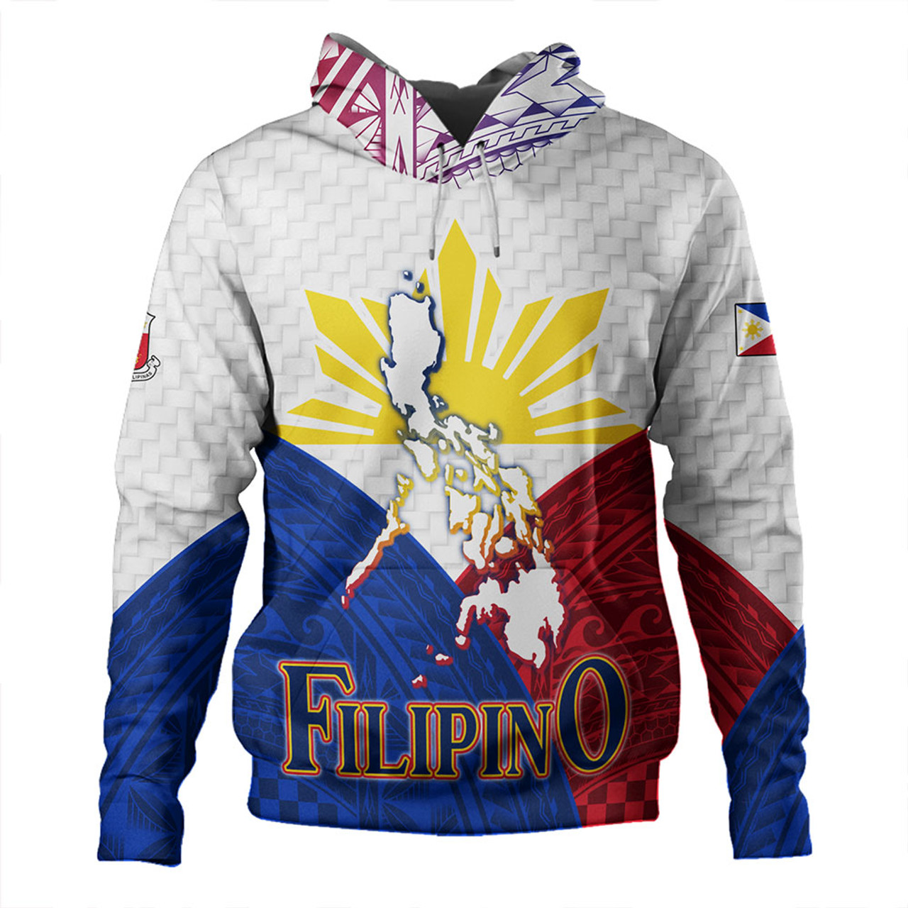 Philippines Hoodie - Philippines National Bird With Sun And Stars Style