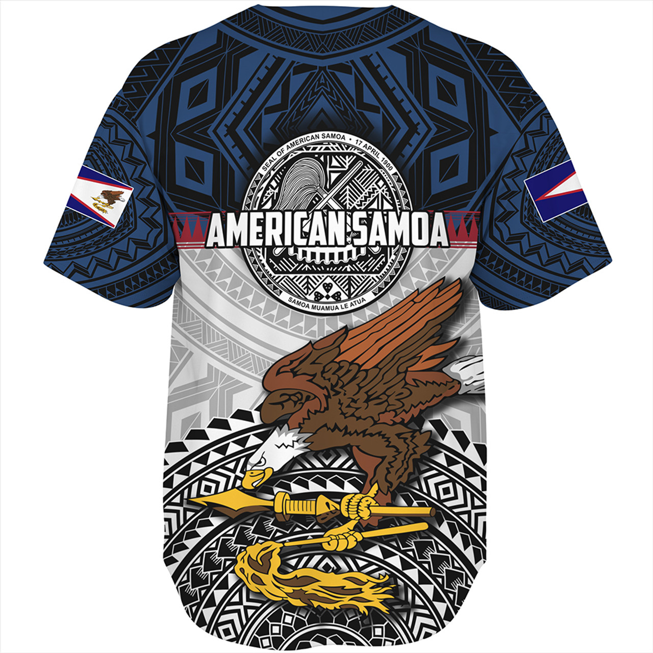 Samoa Baseball Shirt Seal Of American Samoa Polynesian