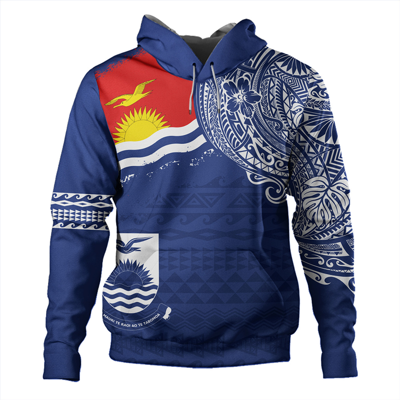 Kiribati Hoodie Polynesian Flag With Coat Of Arms