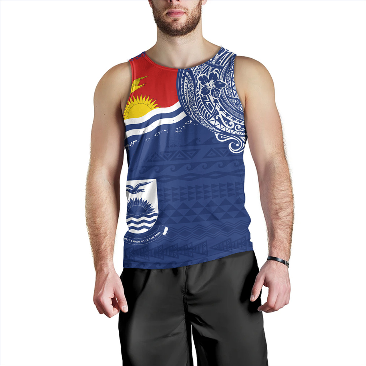 Kiribati Tank Top Polynesian Flag With Coat Of Arms