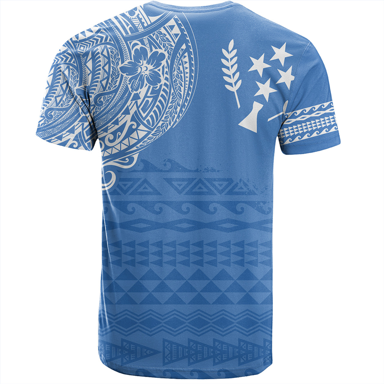 Kosrae T-Shirt Polynesian Flag With Coat Of Arms