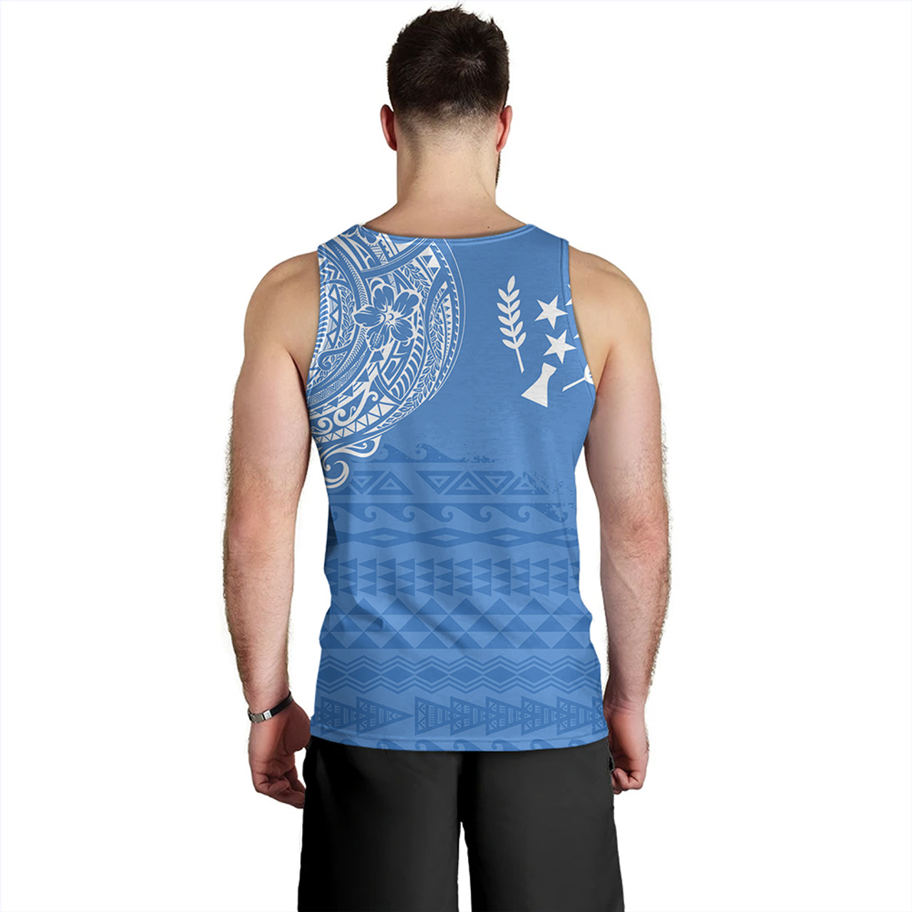 Kosrae Tank Top Polynesian Flag With Coat Of Arms