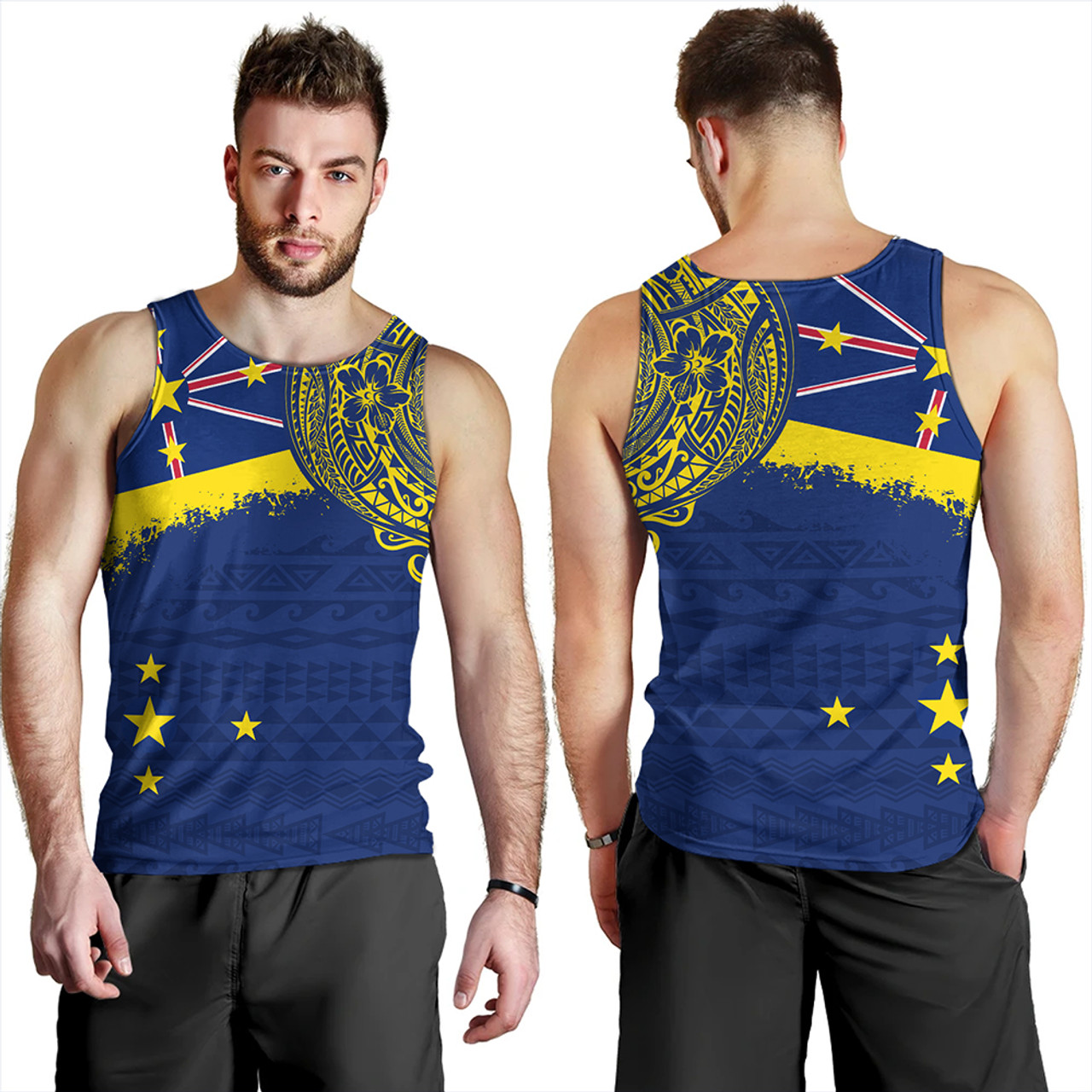 Niue Tank Top Polynesian Flag With Coat Of Arms