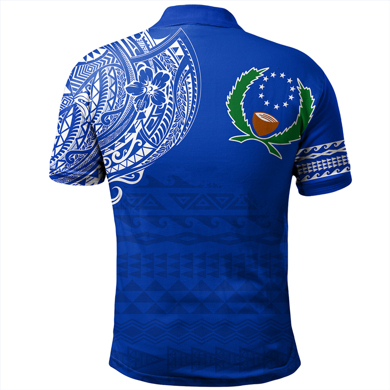 Pohnpei State Polo Shirt Polynesian Flag With Coat Of Arms