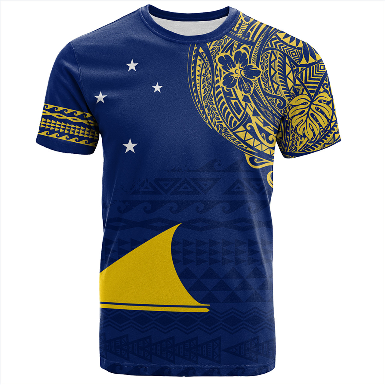 Tokelau T-Shirt Polynesian Flag With Coat Of Arms