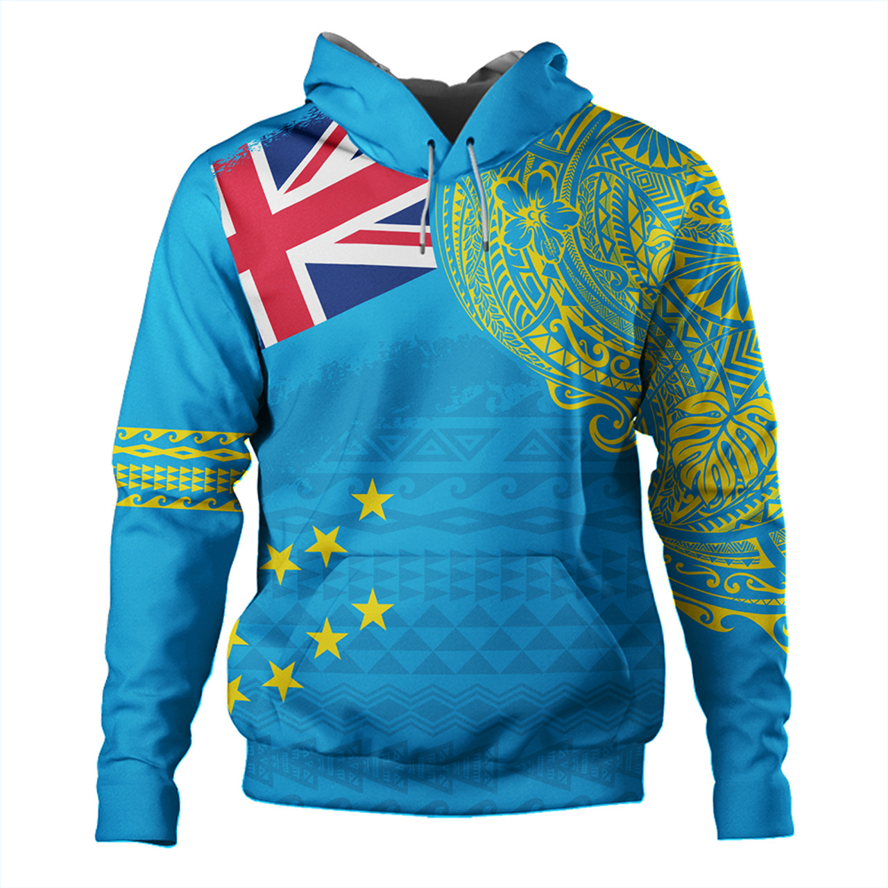 Tuvalu Hoodie Polynesian Flag With Coat Of Arms