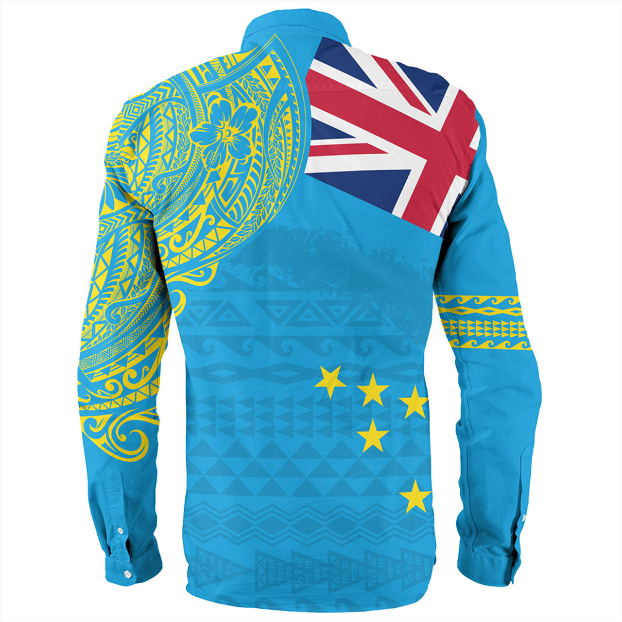 Tuvalu Long Sleeve Shirt Polynesian Flag With Coat Of Arms