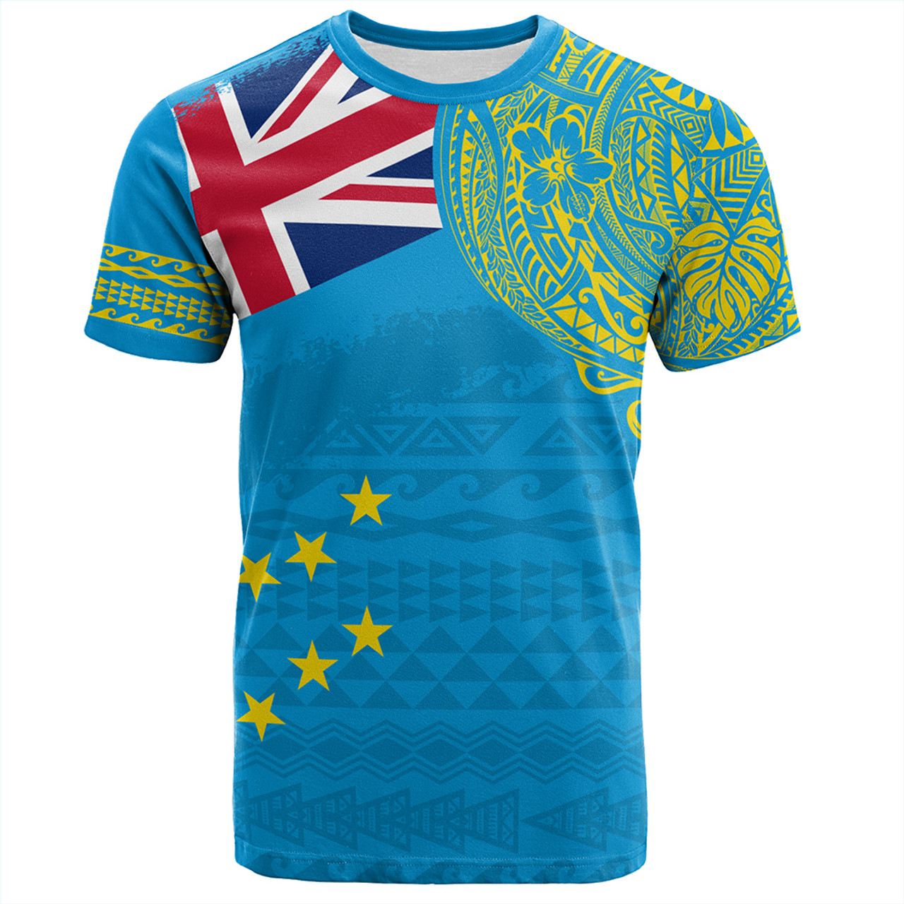 Tuvalu T-Shirt Polynesian Flag With Coat Of Arms