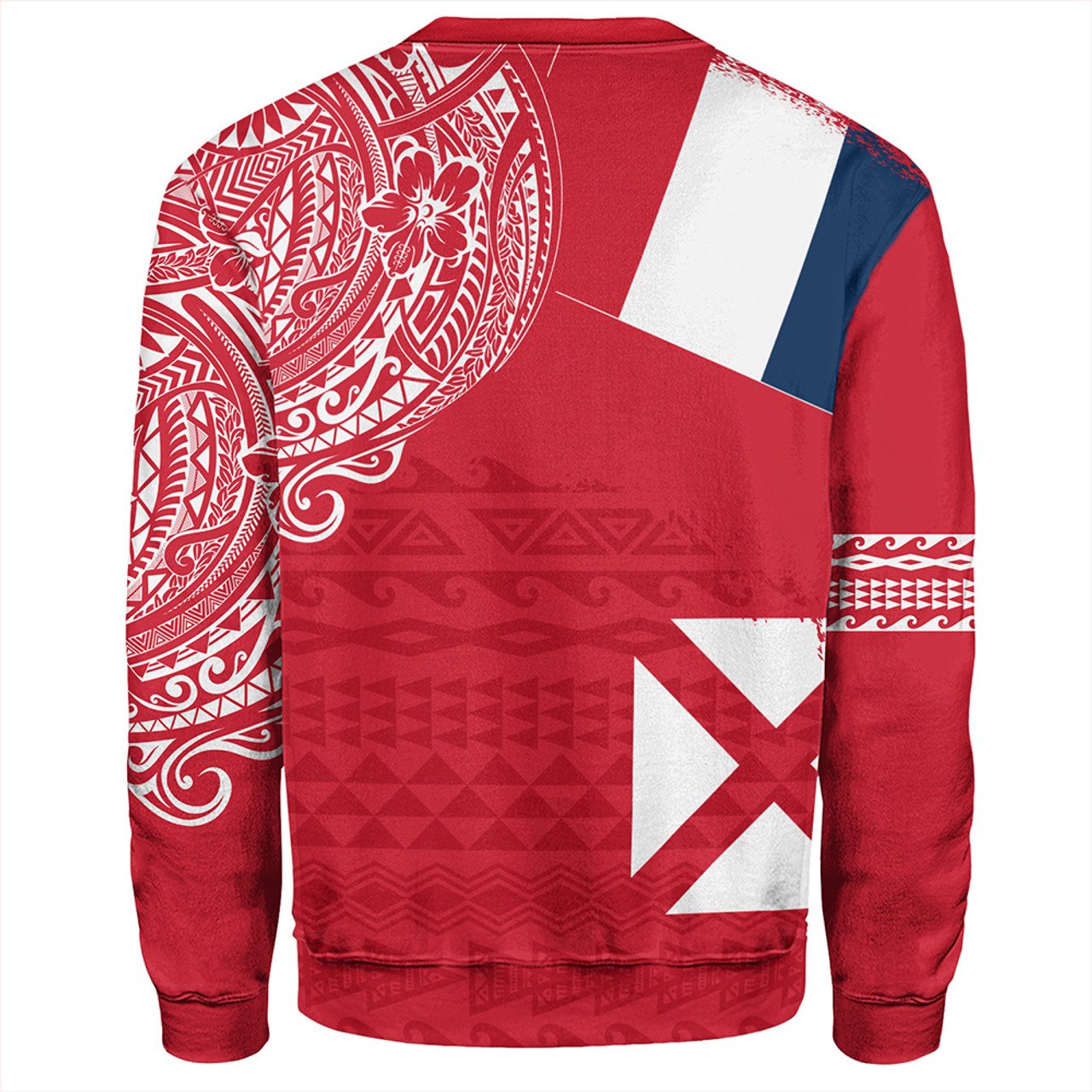 Wallis And Futuna Sweatshirt Polynesian Flag With Coat Of Arms