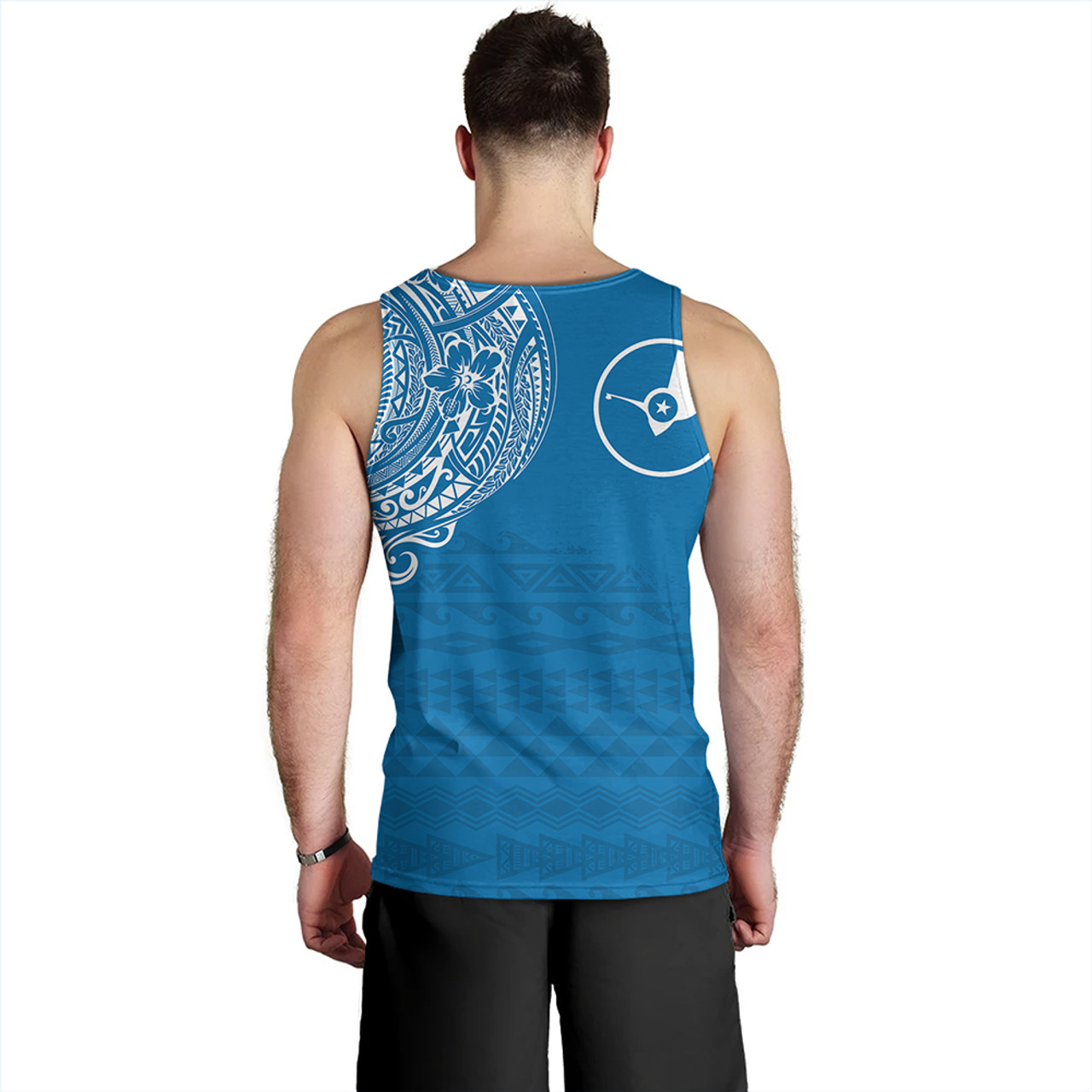Yap State Tank Top Polynesian Flag With Coat Of Arms