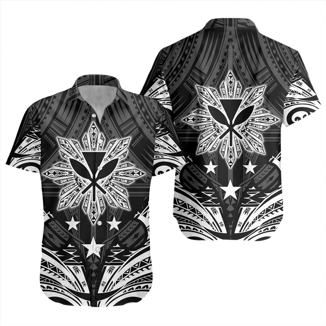 Philippines Short Sleeve Shirt - Sun Filipino With Kanaka Maoli Style